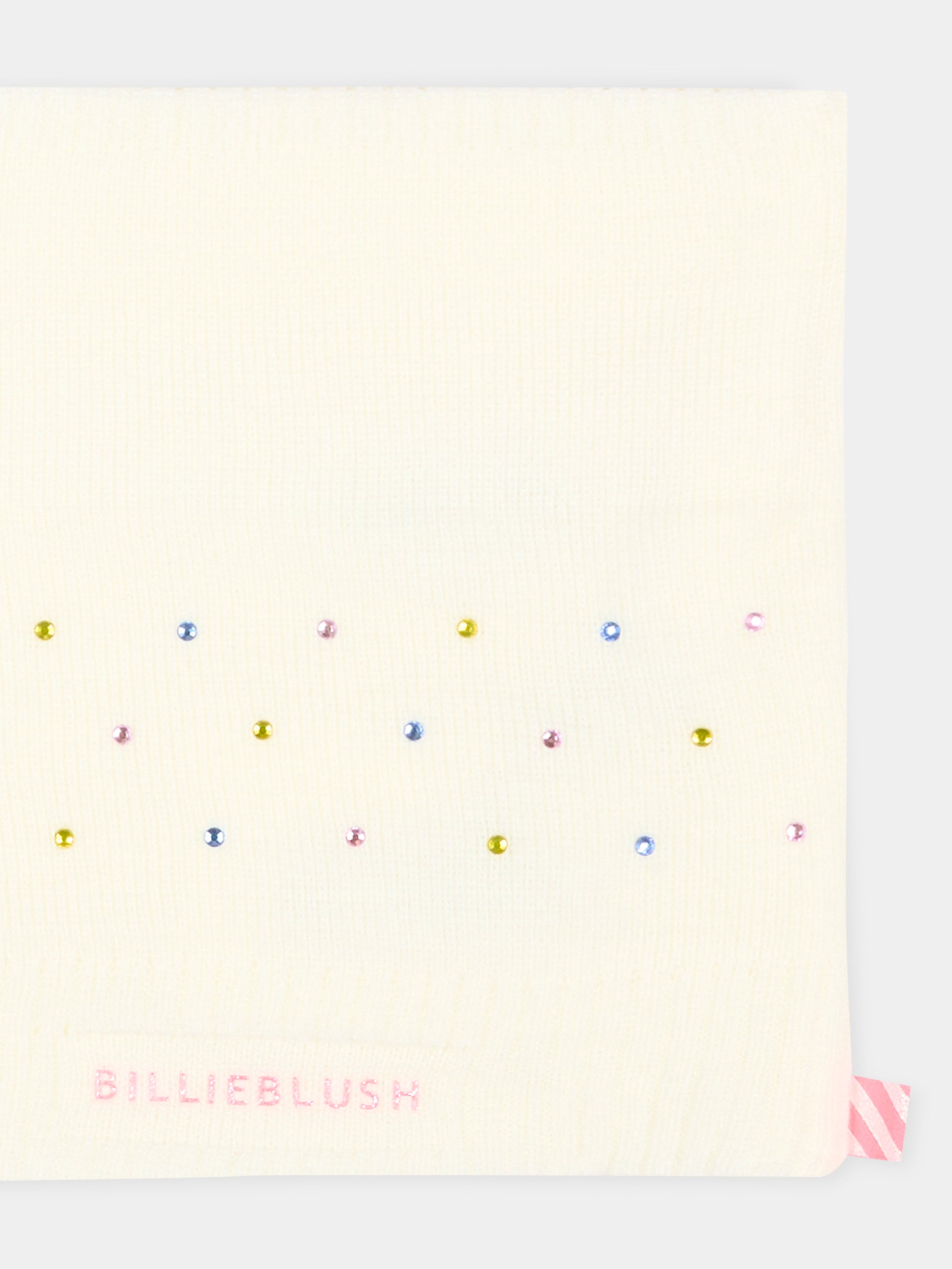 Sciarpa avorio per bambina con logo,Billieblush,U22518 121