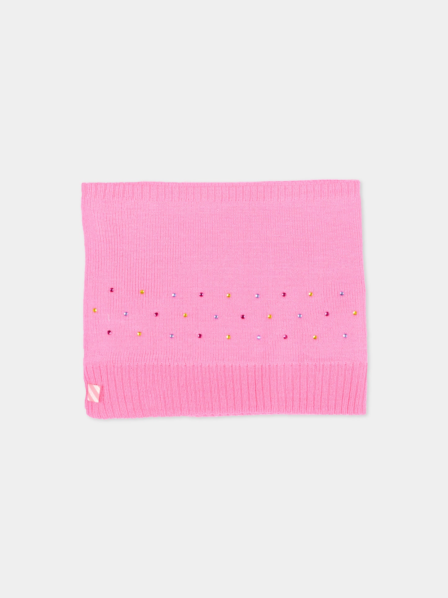 Sciarpa fucsia per bambina con strass,Billieblush,U22518 47A