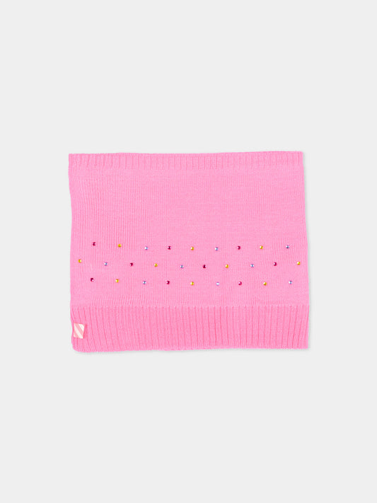 Sciarpa fucsia per bambina con strass,Billieblush,U22518 47A