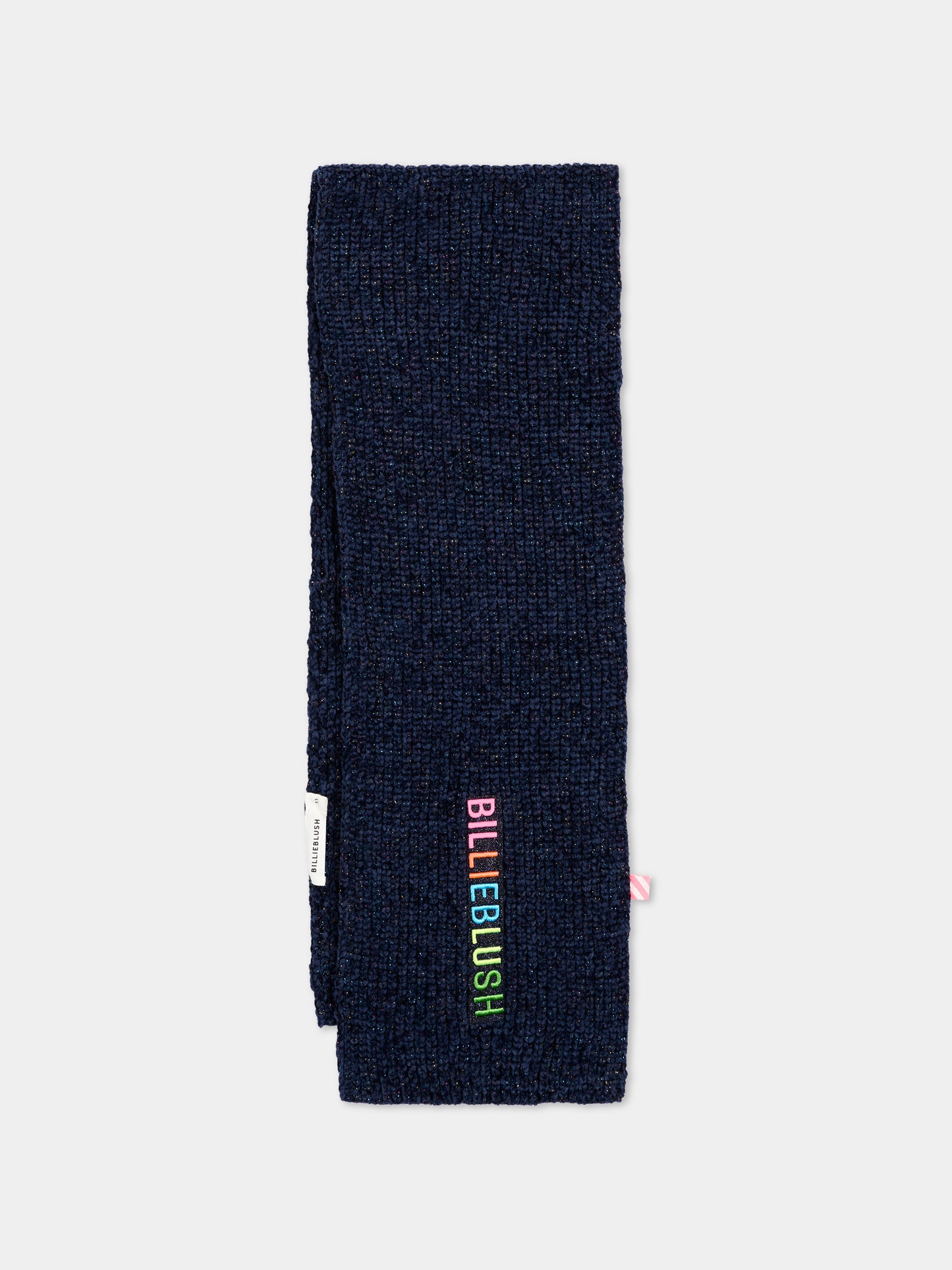 Sciarpa blu per bambina con logo,Billieblush,U22519 85T