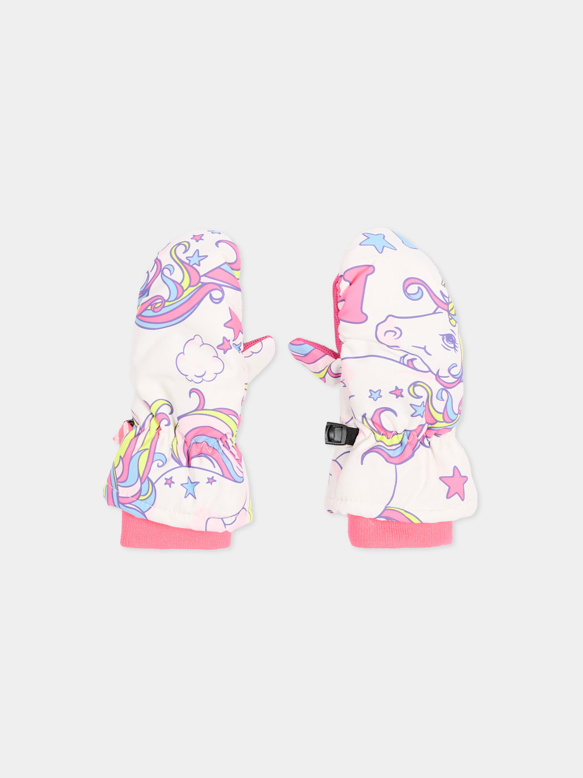Guanti rosa per bambina con unicorni,Billieblush,U22542 47A