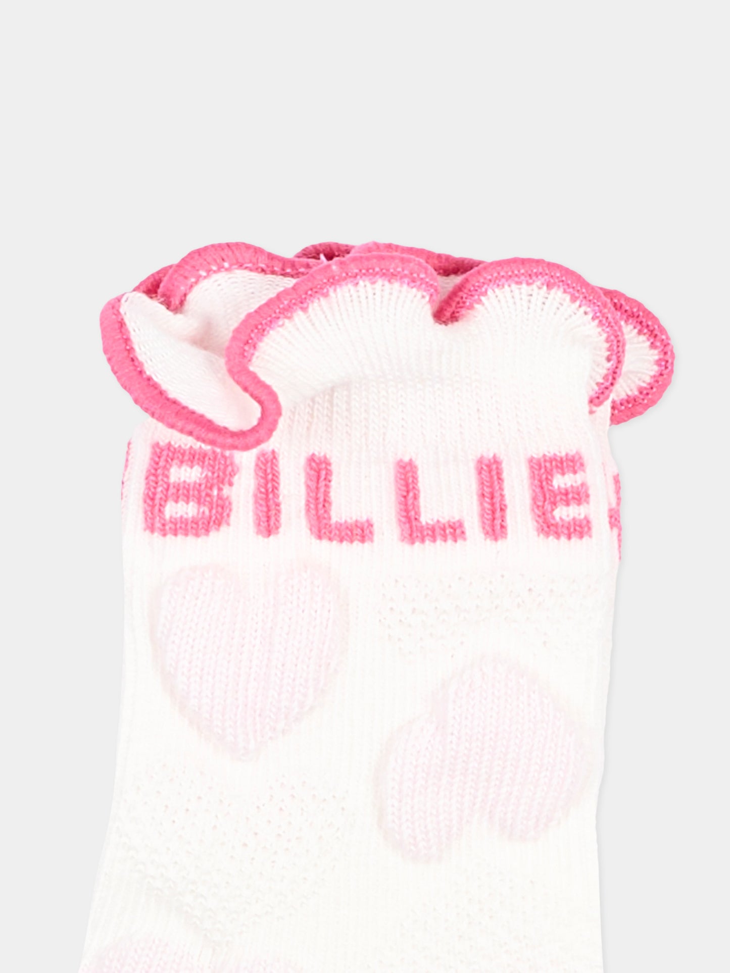 Calzino avorio per neonata con cuori,Billieblush,U22571 121