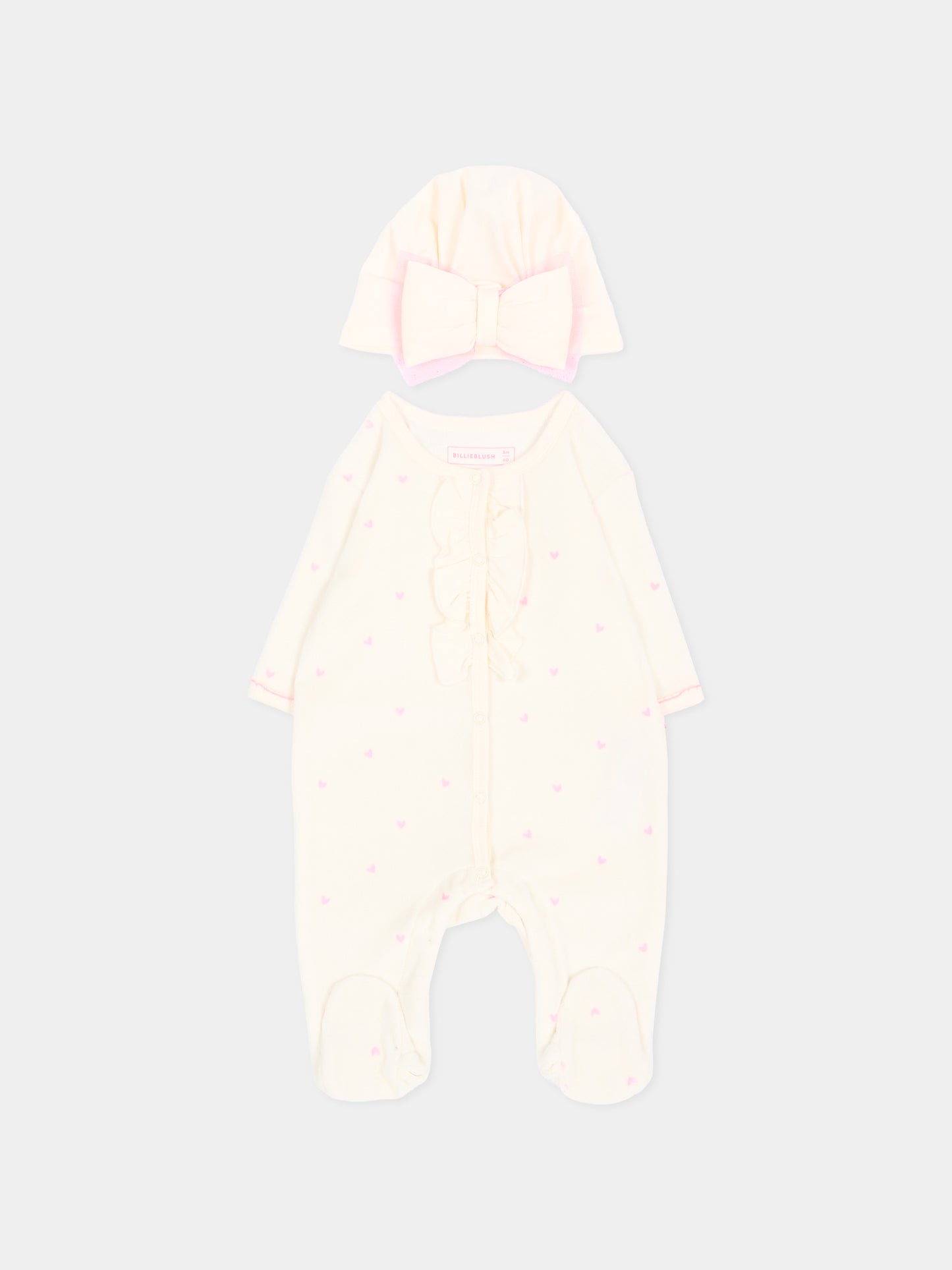 Set Tutine avorio per neonata con cuori,Billieblush,U22615 121