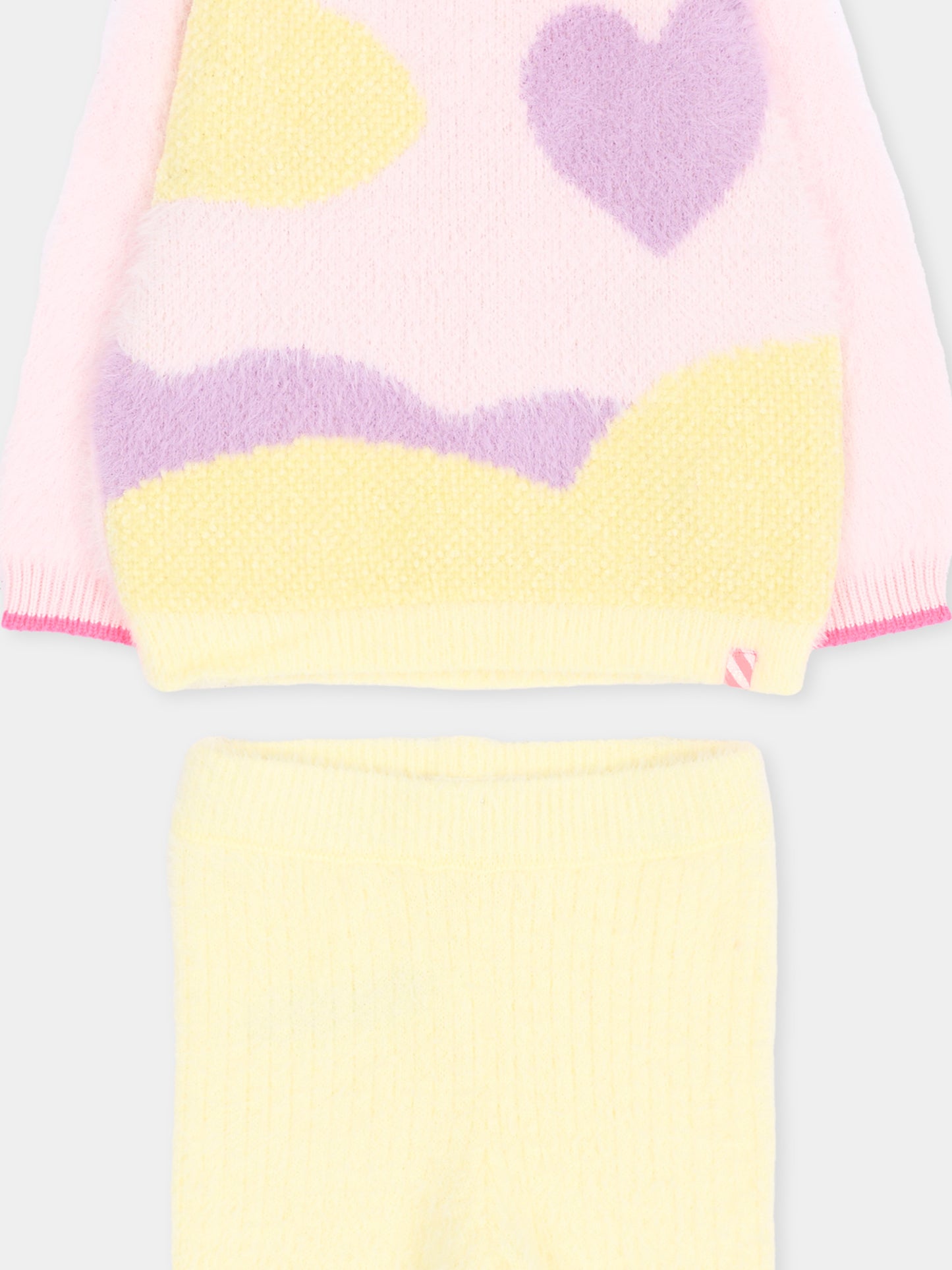 Completo sportivo multicolor per neonata con cuore,Billieblush,U22619 S05