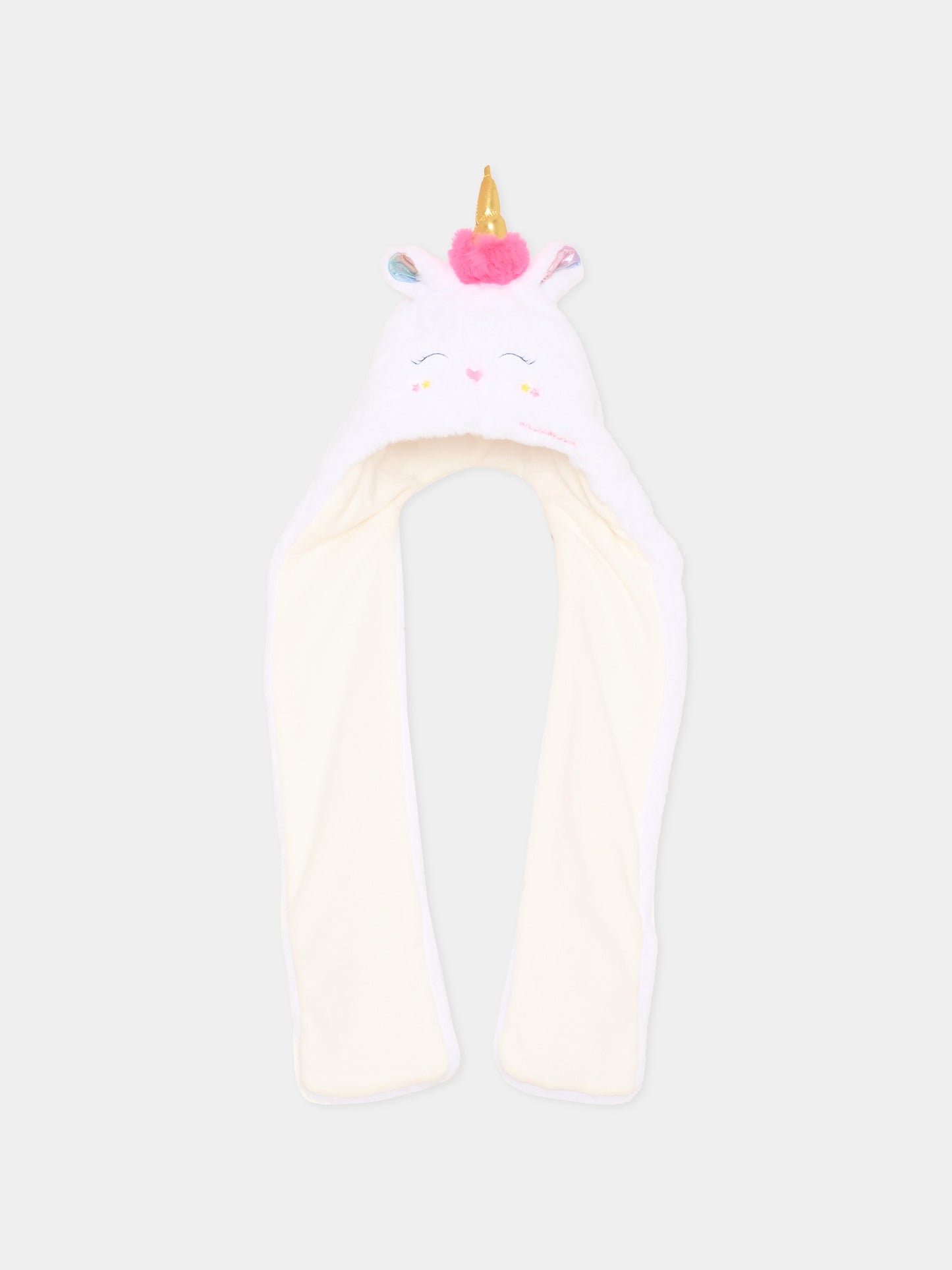 Sciarpa bianca per bambina con unicorno,Billieblush,U22626 Z41
