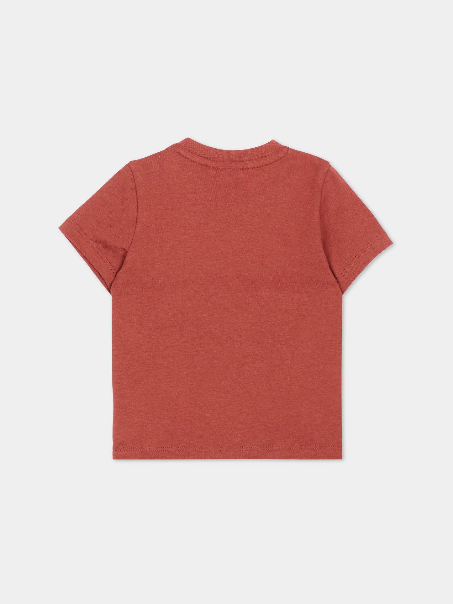 T-Shirt bordeaux per neonato con logo,Boss,J52712 95G