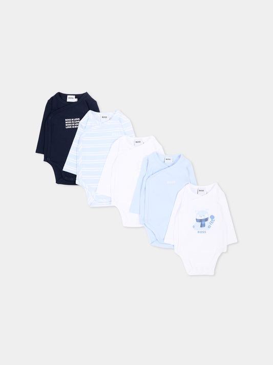 Body multicolor per neonato con logo,Boss,J53315 771