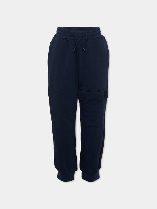 Pantalone blu per bambino con logo,Boss,J53352 849