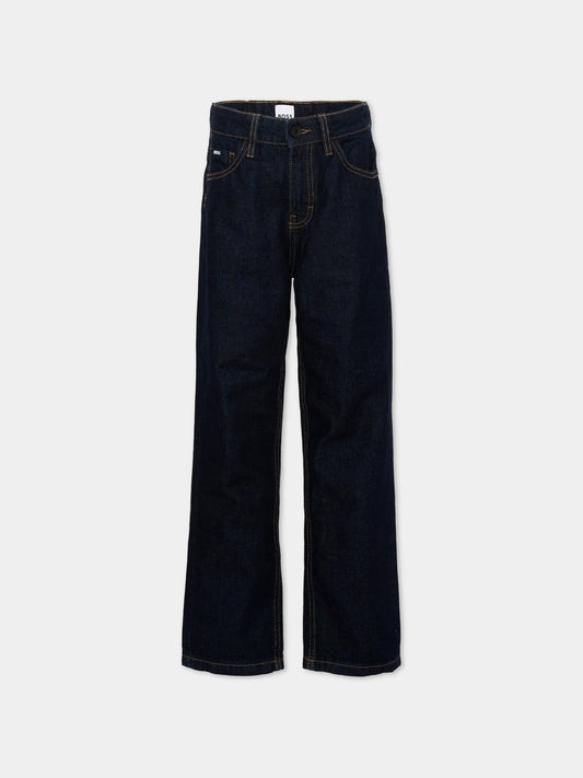 Jeans denim per bambino con logo,Boss,J53358 Z35