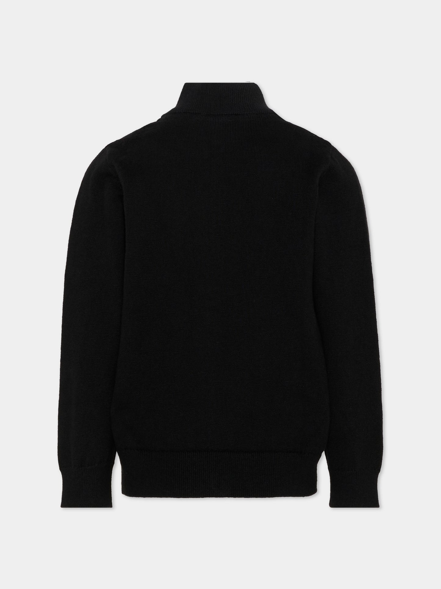 Cardigan nero per bambino con logo,Boss,J53360 09B