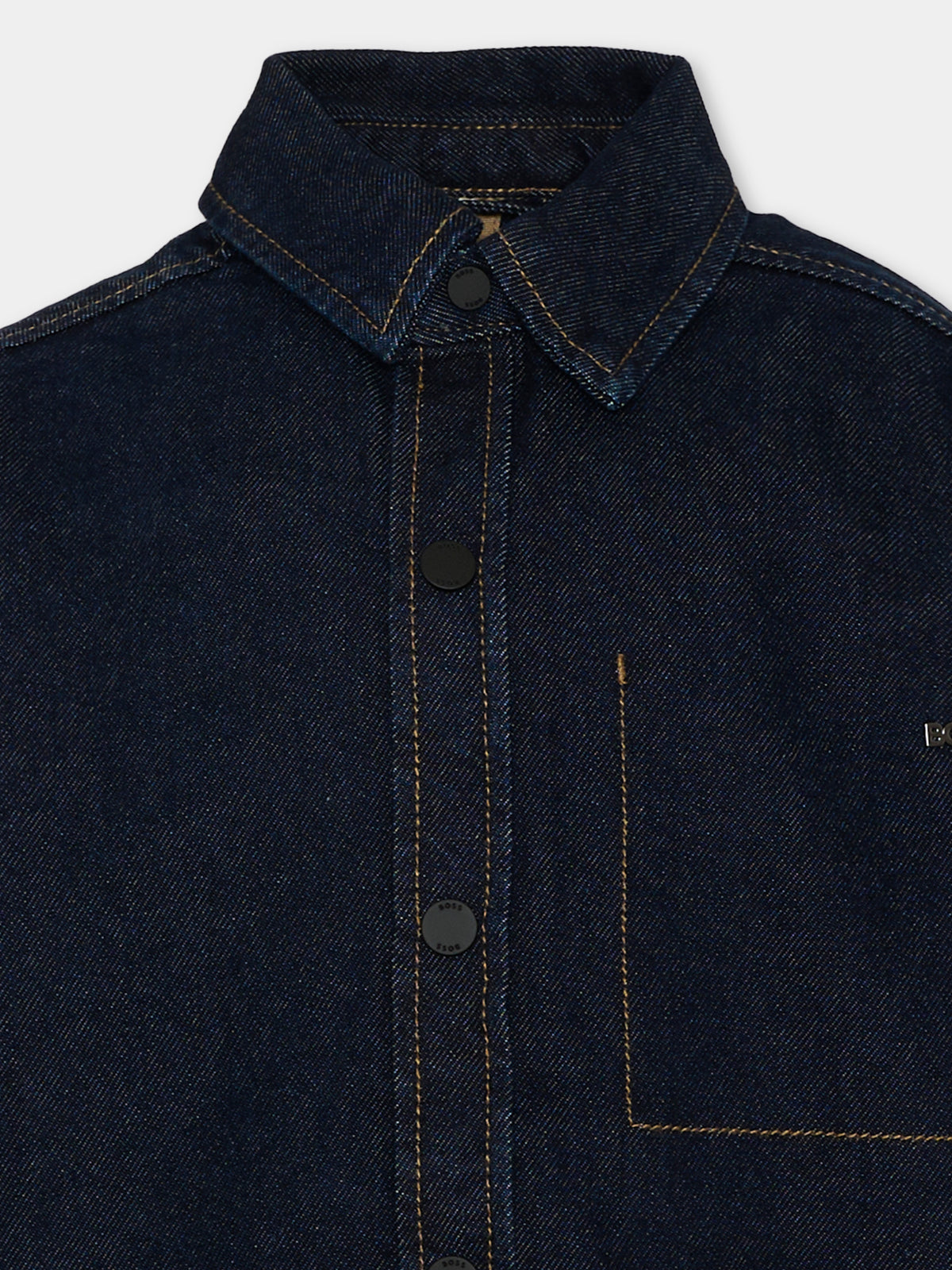 Camicia in denim per bambino con logo,Boss,J53362 Z35
