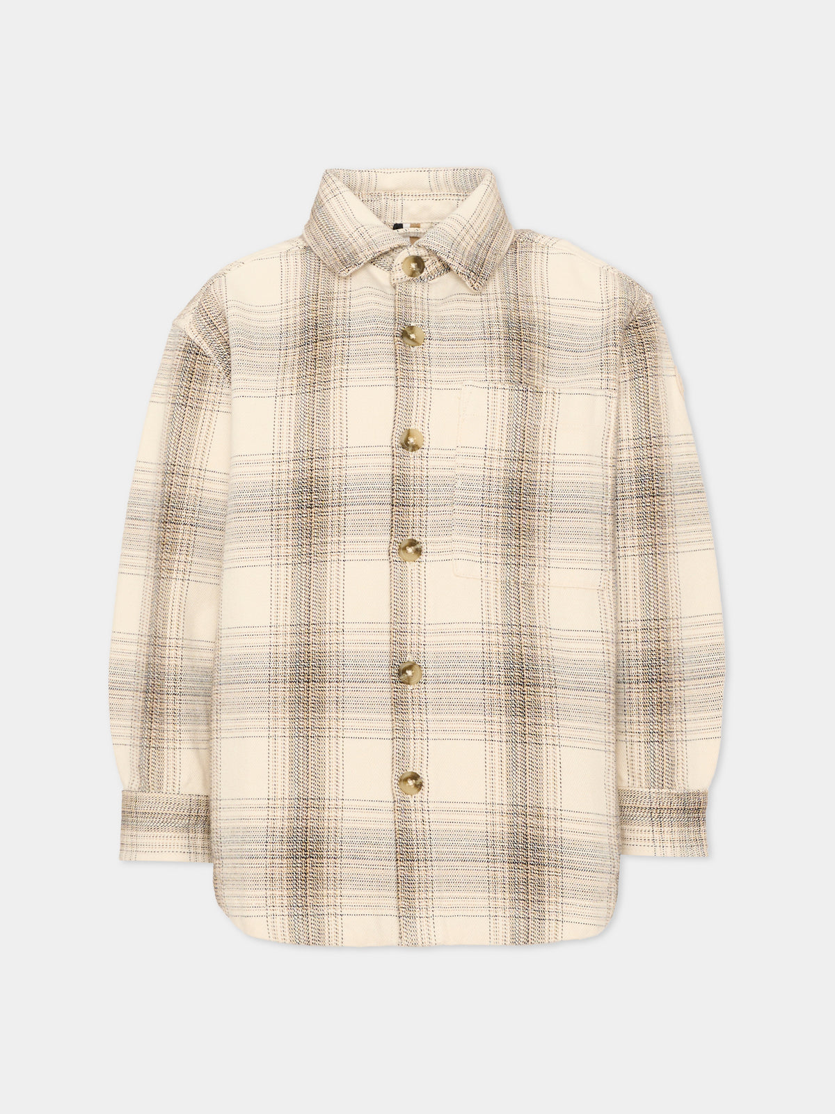 Camicia avorio per bambino con patch logo,Boss,J53364 120
