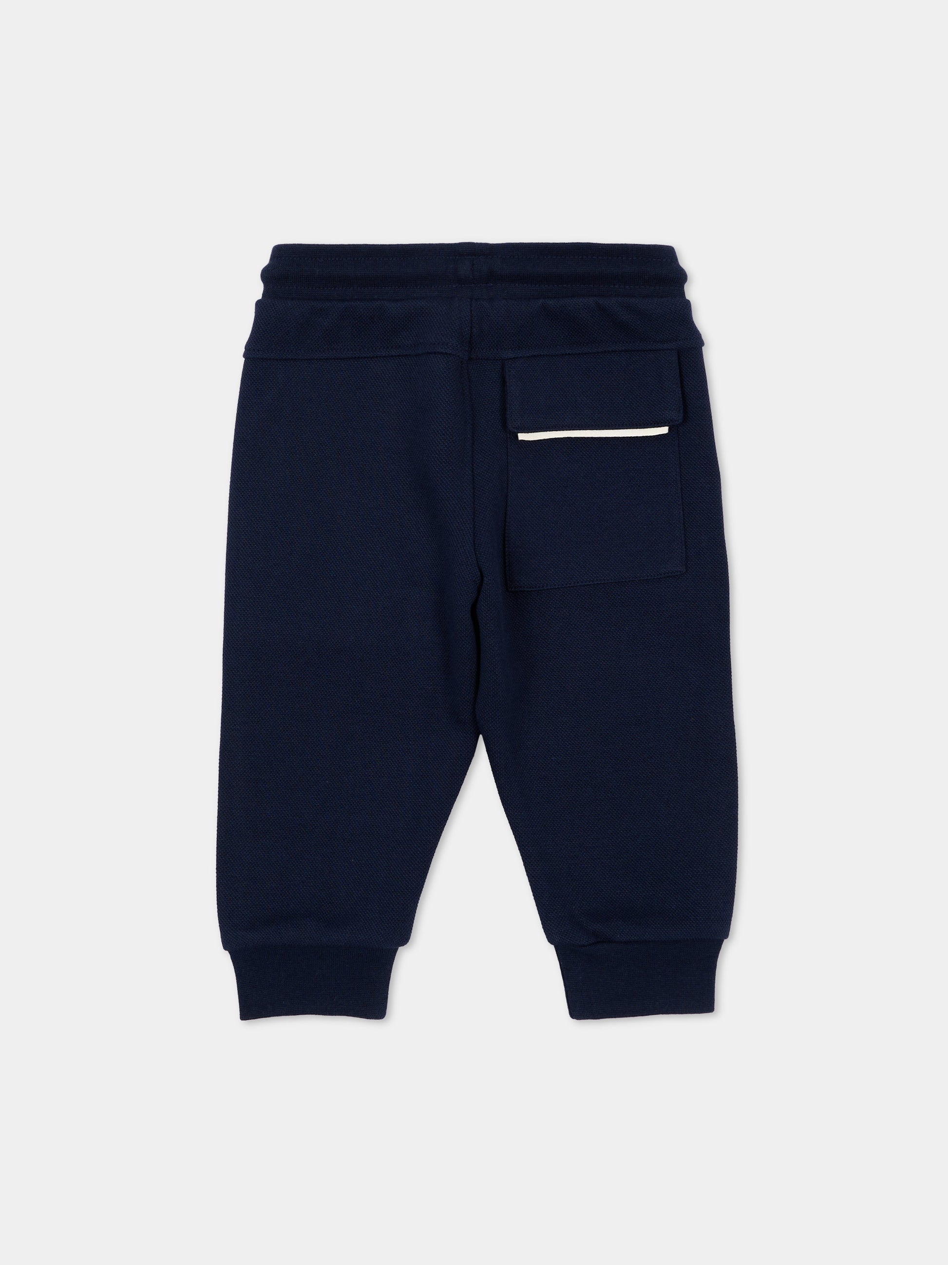 Pantalone blu per neonato con logo,Boss,J53473 849