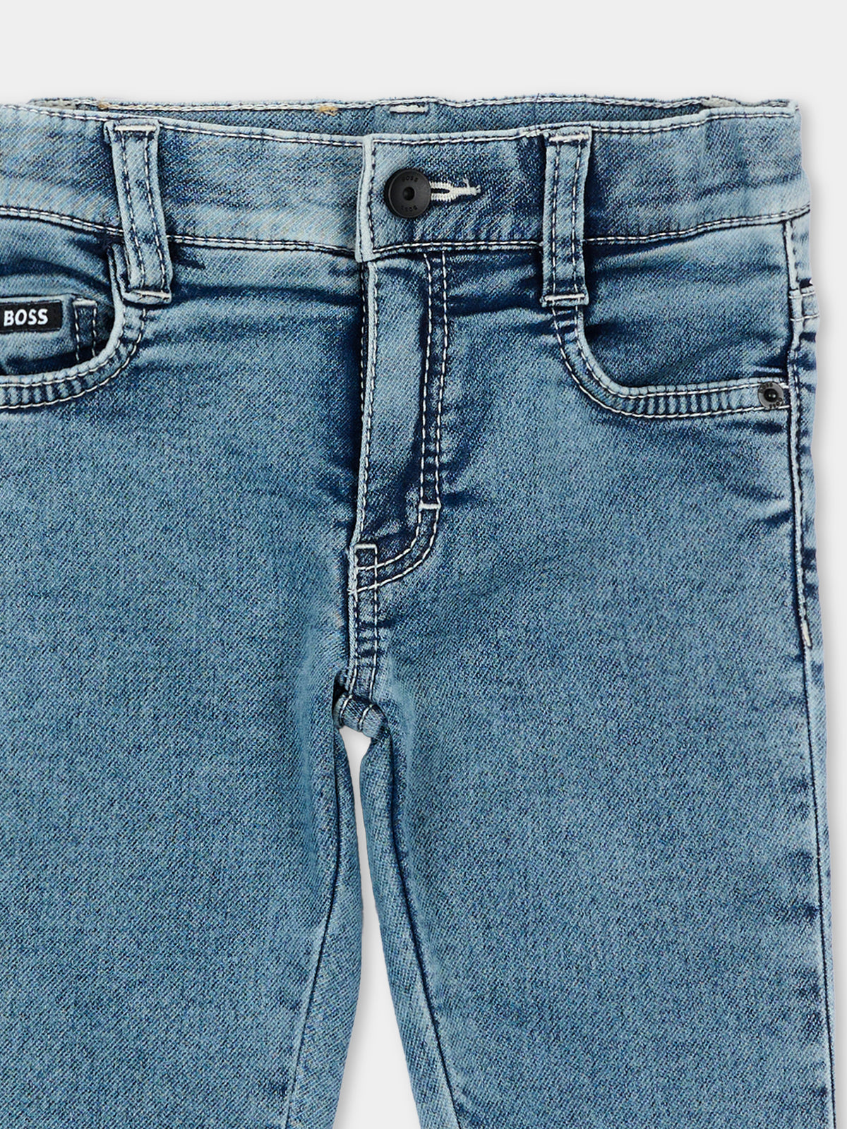 Jeans denim per neonato con logo,Boss,J53474 Z18