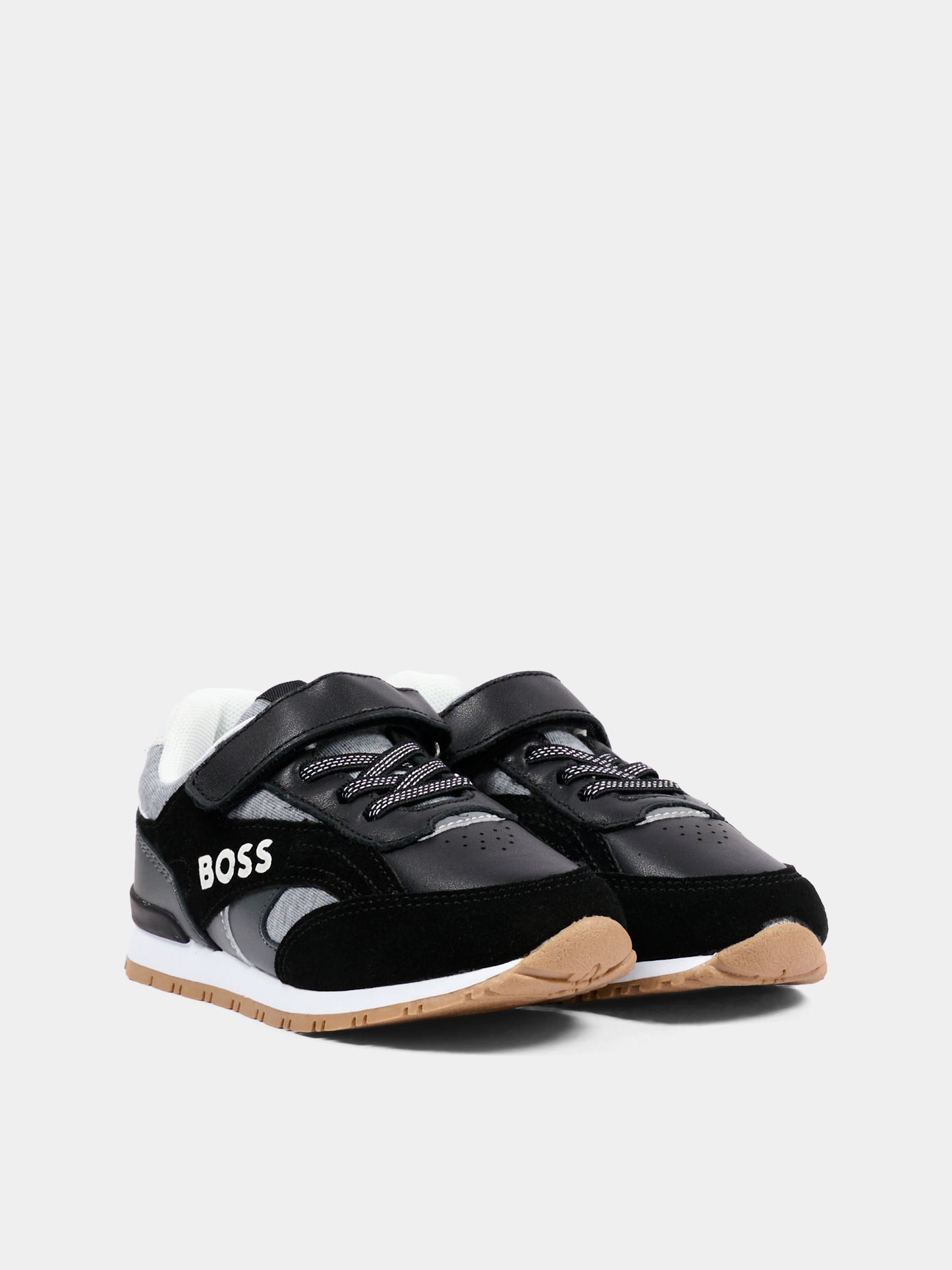 Sneakers nere per bambino con logo,Boss,J53544 09B