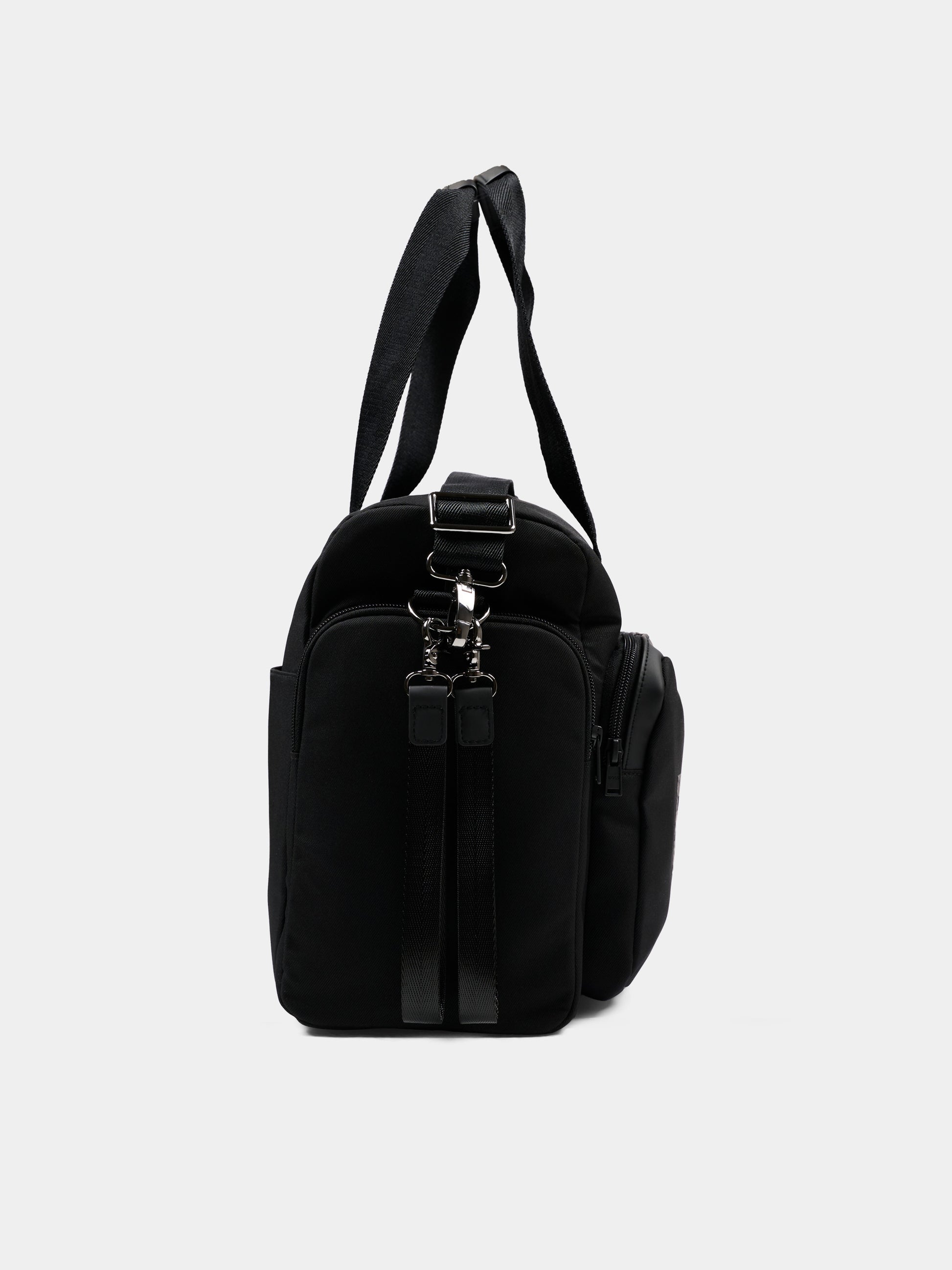 Borsa mamma nera per neonati con logo,Boss,J53561 09B