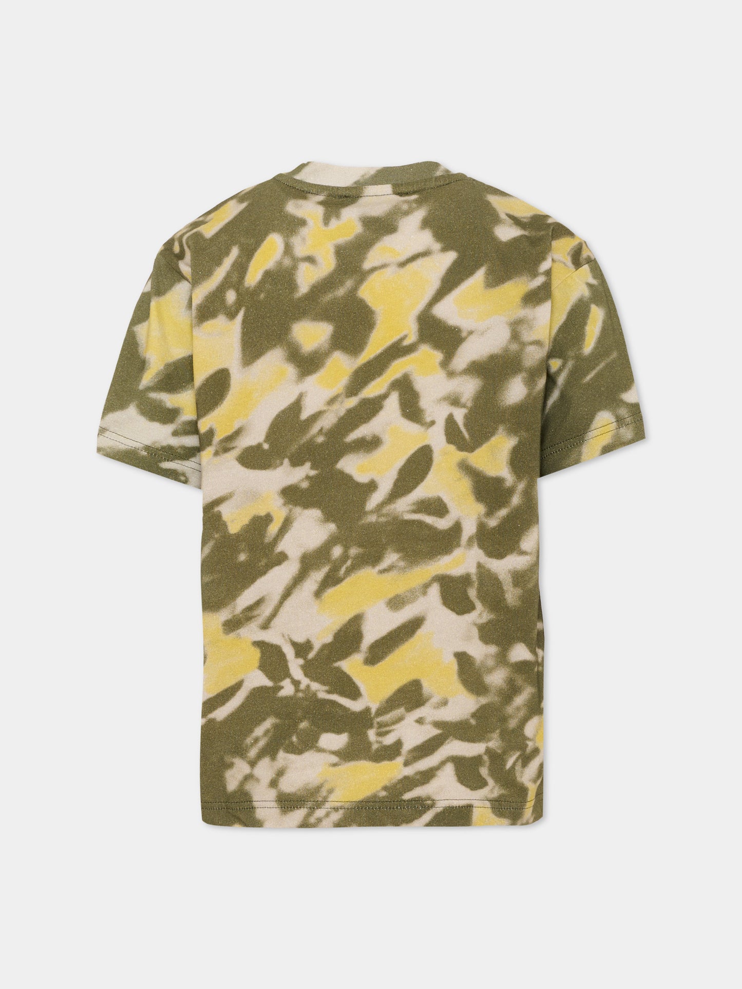 T-Shirt verde per bambino con logo,Givenchy Kids,H31281 653