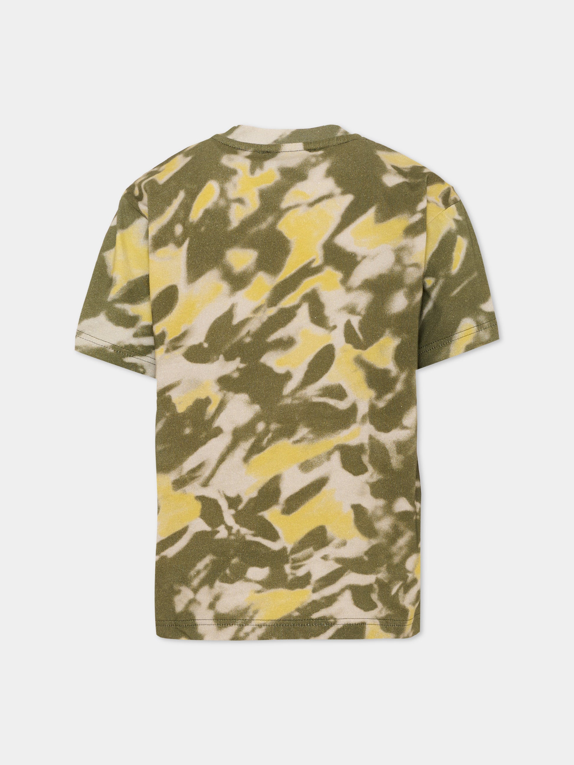 T-Shirt verde per bambino con logo,Givenchy Kids,H31281 653