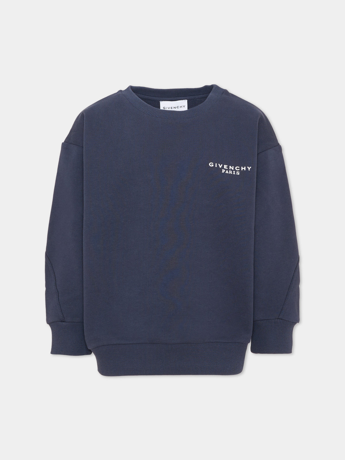 Felpa blu per bambini con logo,Givenchy Kids,H31282 853