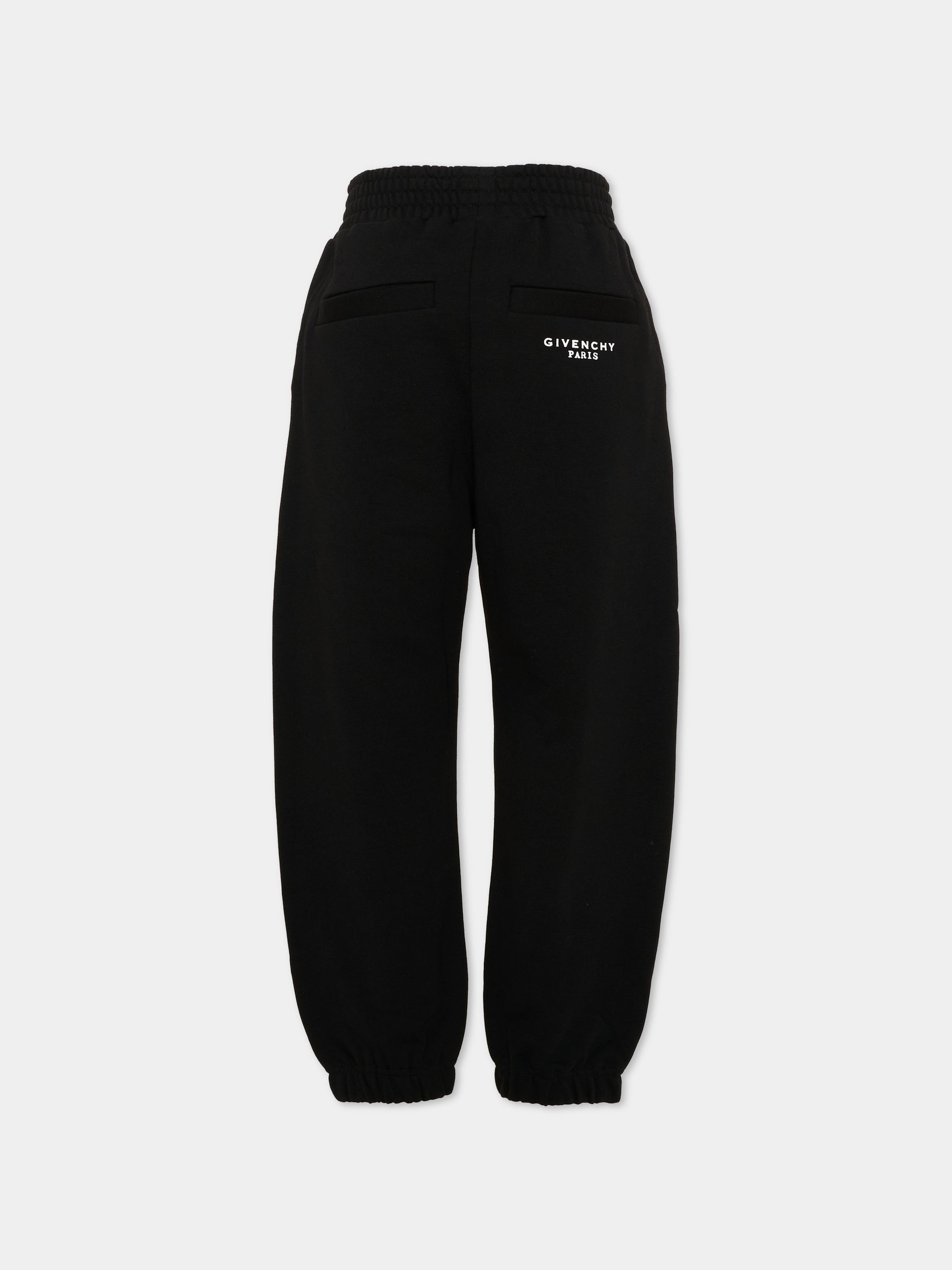 Pantaloni sportivi neri per bambini con logo,Givenchy Kids,H31284 09B