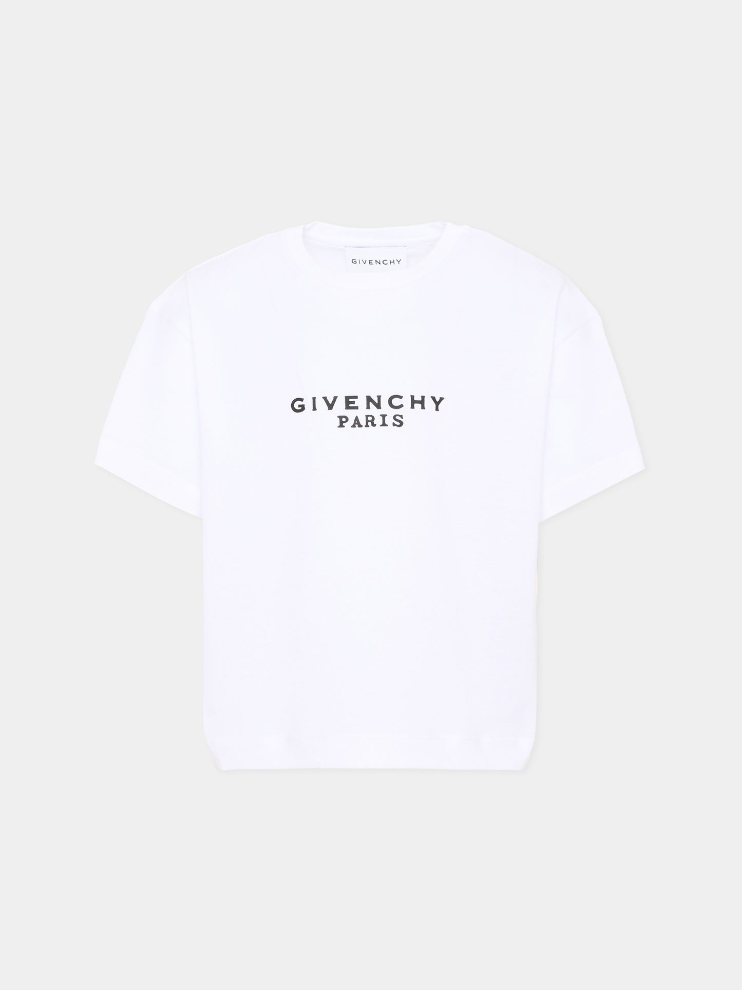 T-Shirt bianca per bambina con logo,Givenchy Kids,H31315 10P