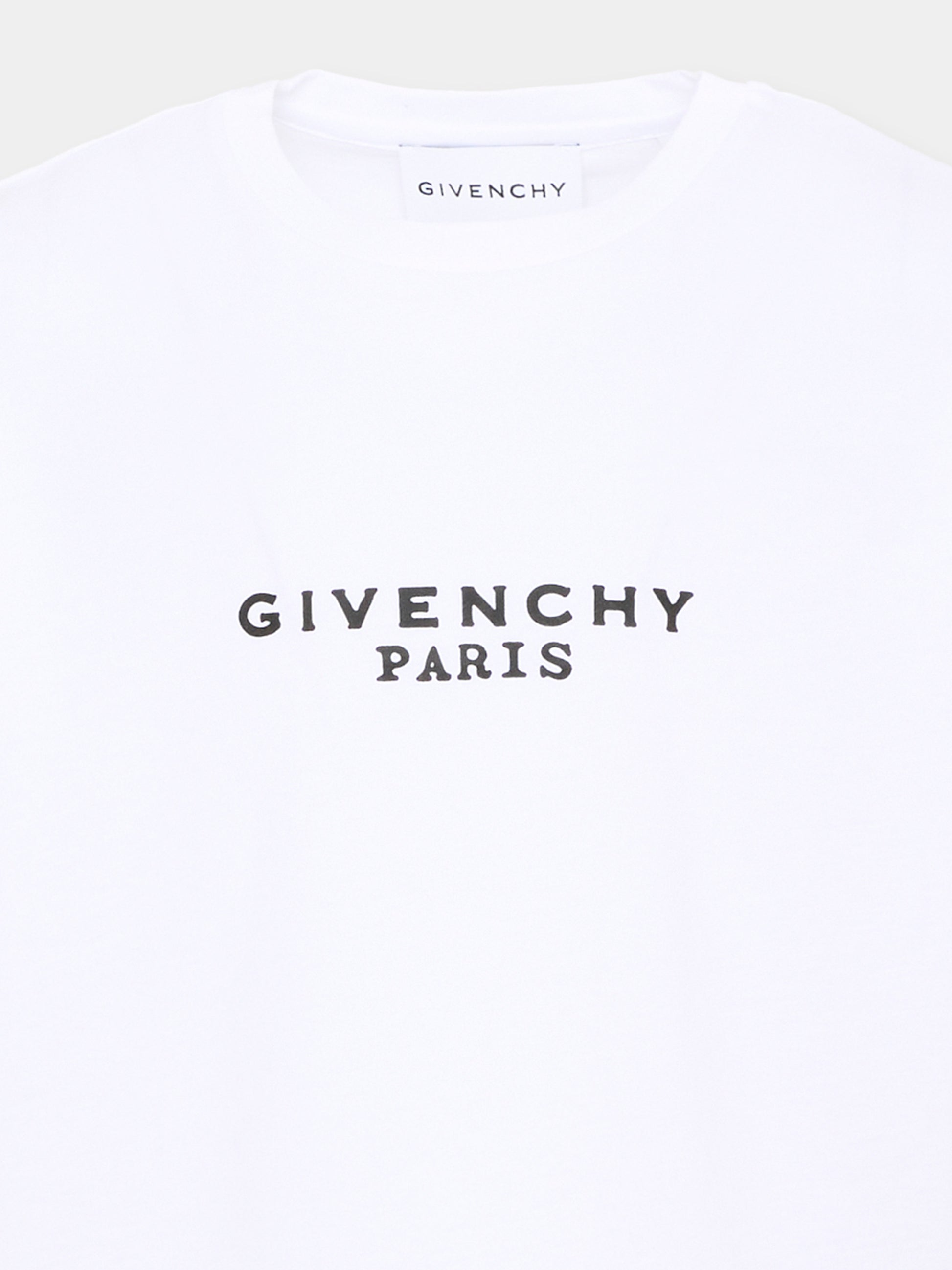 T-Shirt bianca per bambina con logo,Givenchy Kids,H31315 10P