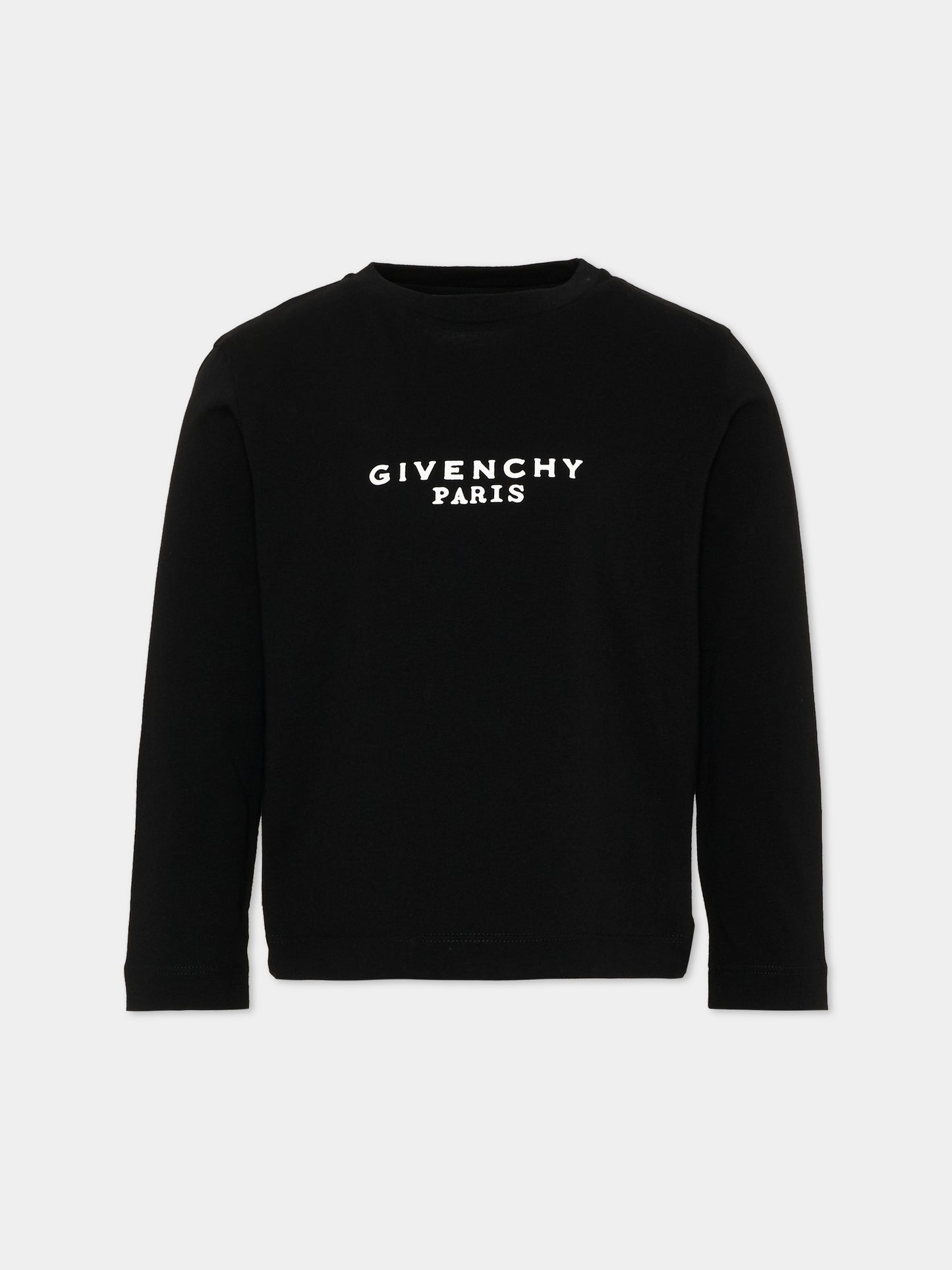 T-Shirt nera per bambina con logo,Givenchy Kids,H31321 09B