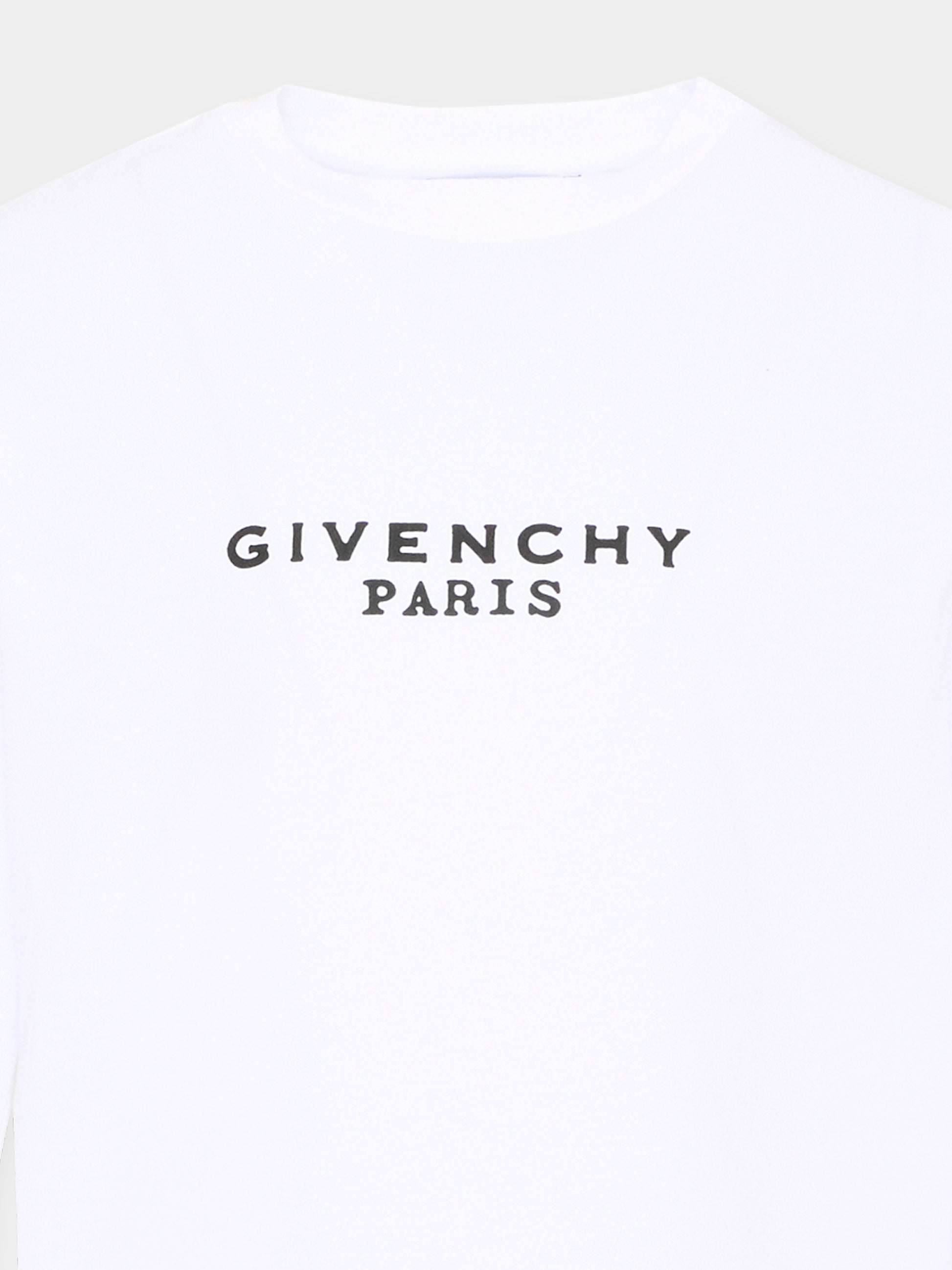 T-Shirt bianca per bambina con logo,Givenchy Kids,H31321 10P