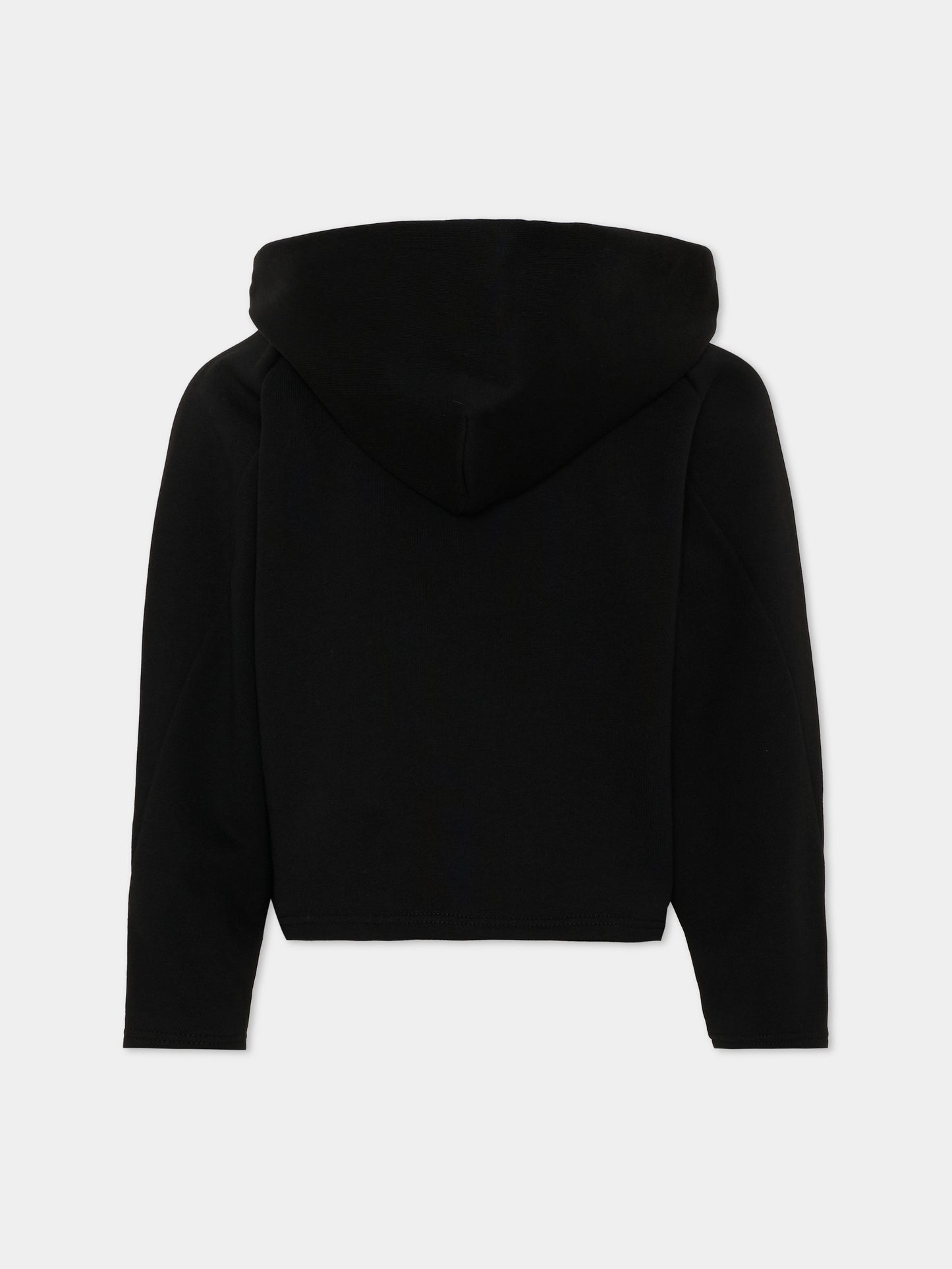 Felpa nera per bambina con logo,Givenchy Kids,H31327 09B
