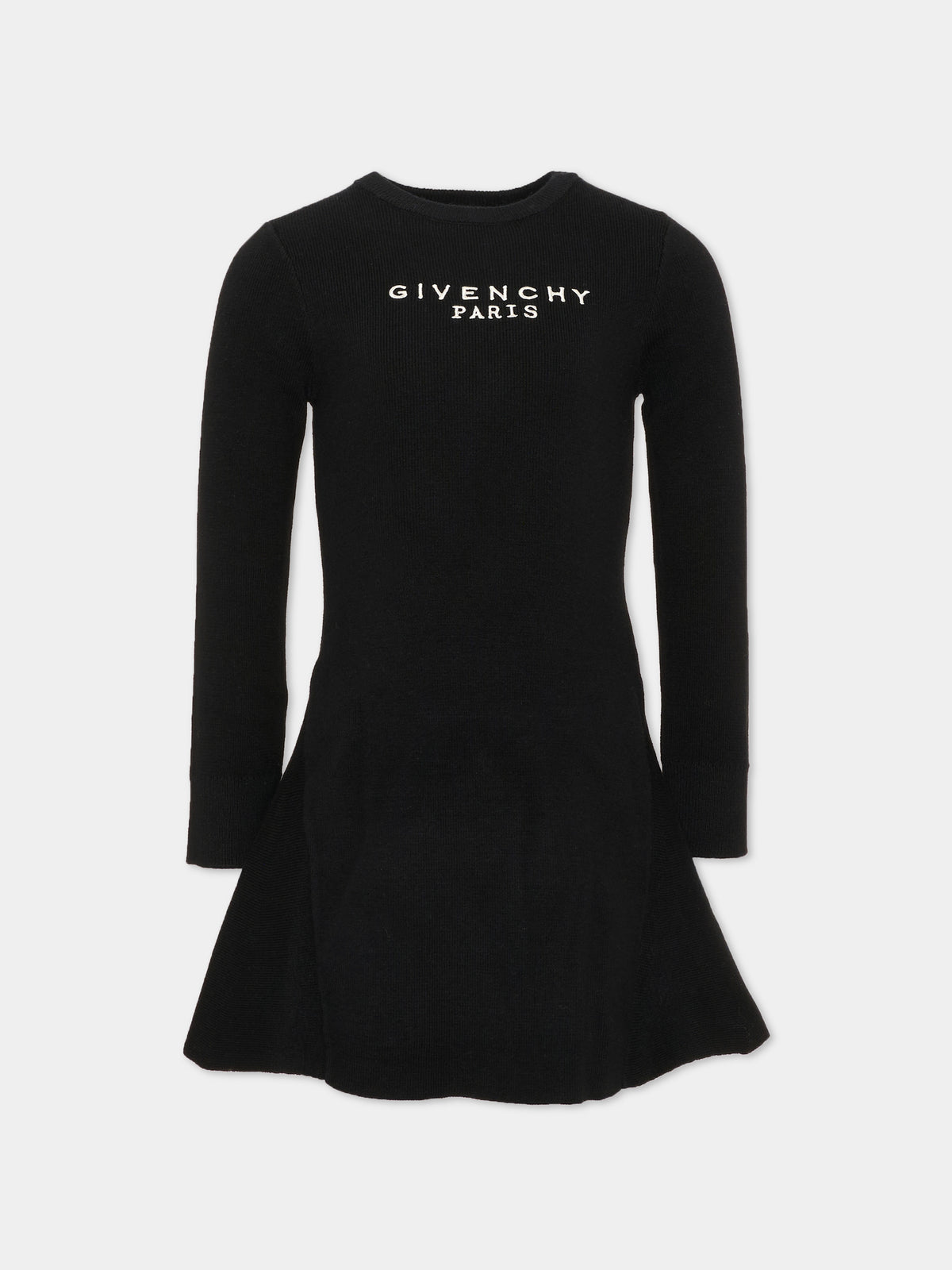 Vestito nero per bambina con logo,Givenchy Kids,H31332 09B