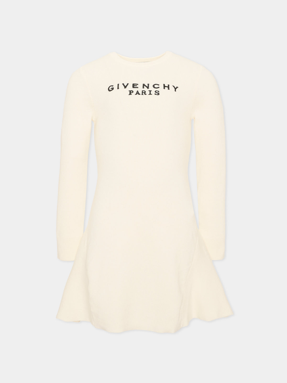 Vestito avorio per bambina con logo,Givenchy Kids,H31332 117
