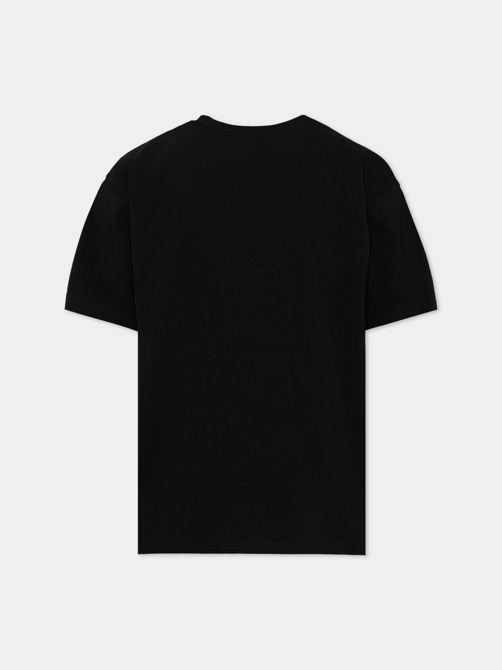 T-Shirt nera per bambini con logo,Givenchy Kids,H31345 09B
