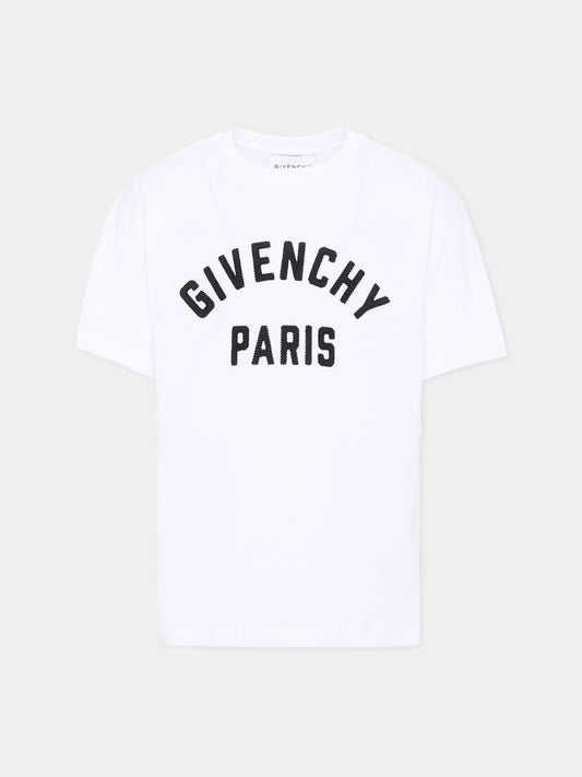 T-Shirt bianca per bambini con logo,Givenchy Kids,H31345 10P