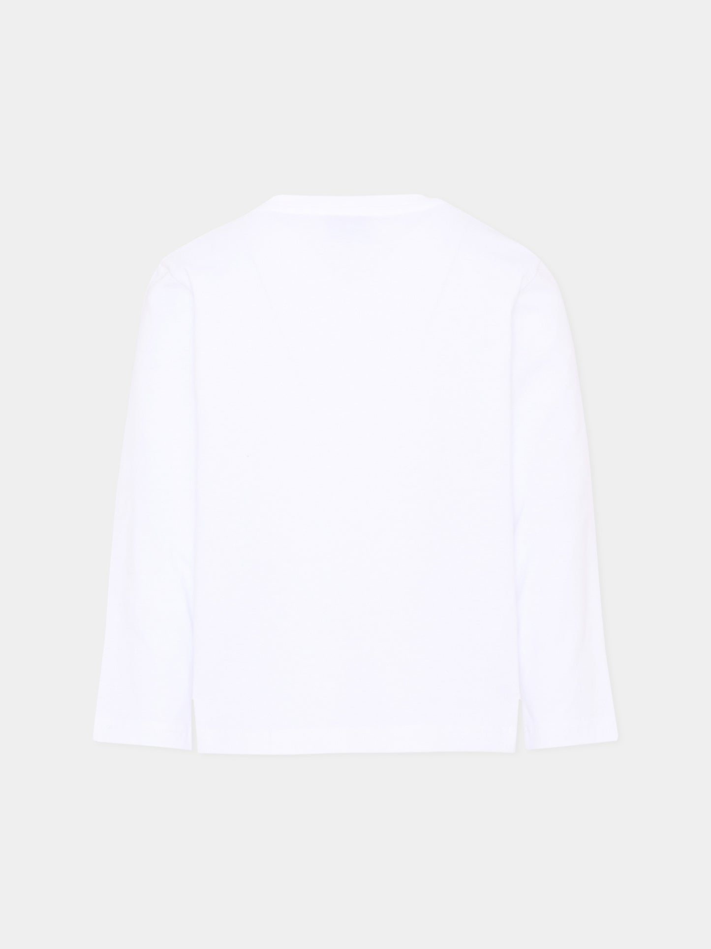 T-Shirt a manica lunga bianca per bambino con logo,Givenchy Kids,H31347 10P