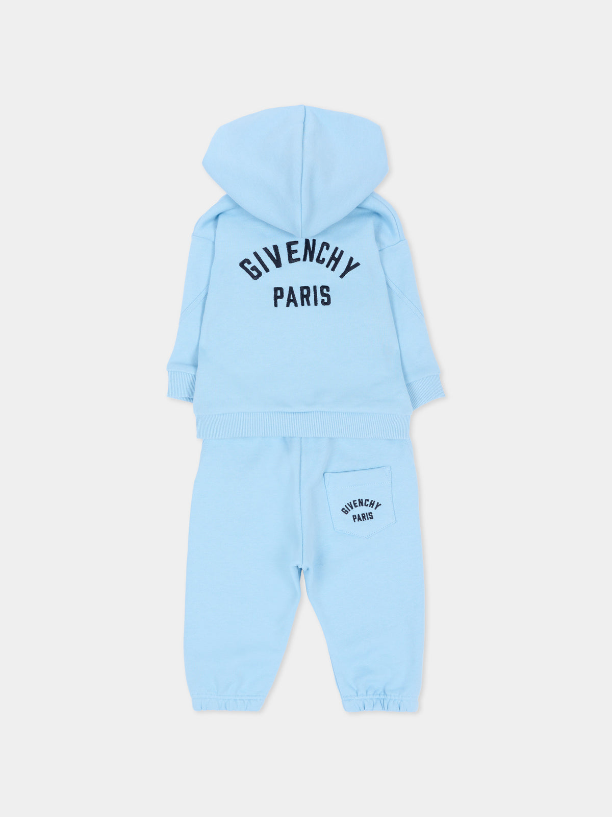 Completo sportivo lungo celeste per neonato,Givenchy Kids,H31366 789