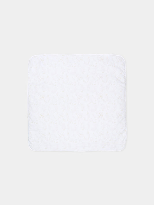 Couverture blanche pour bébés avec impression