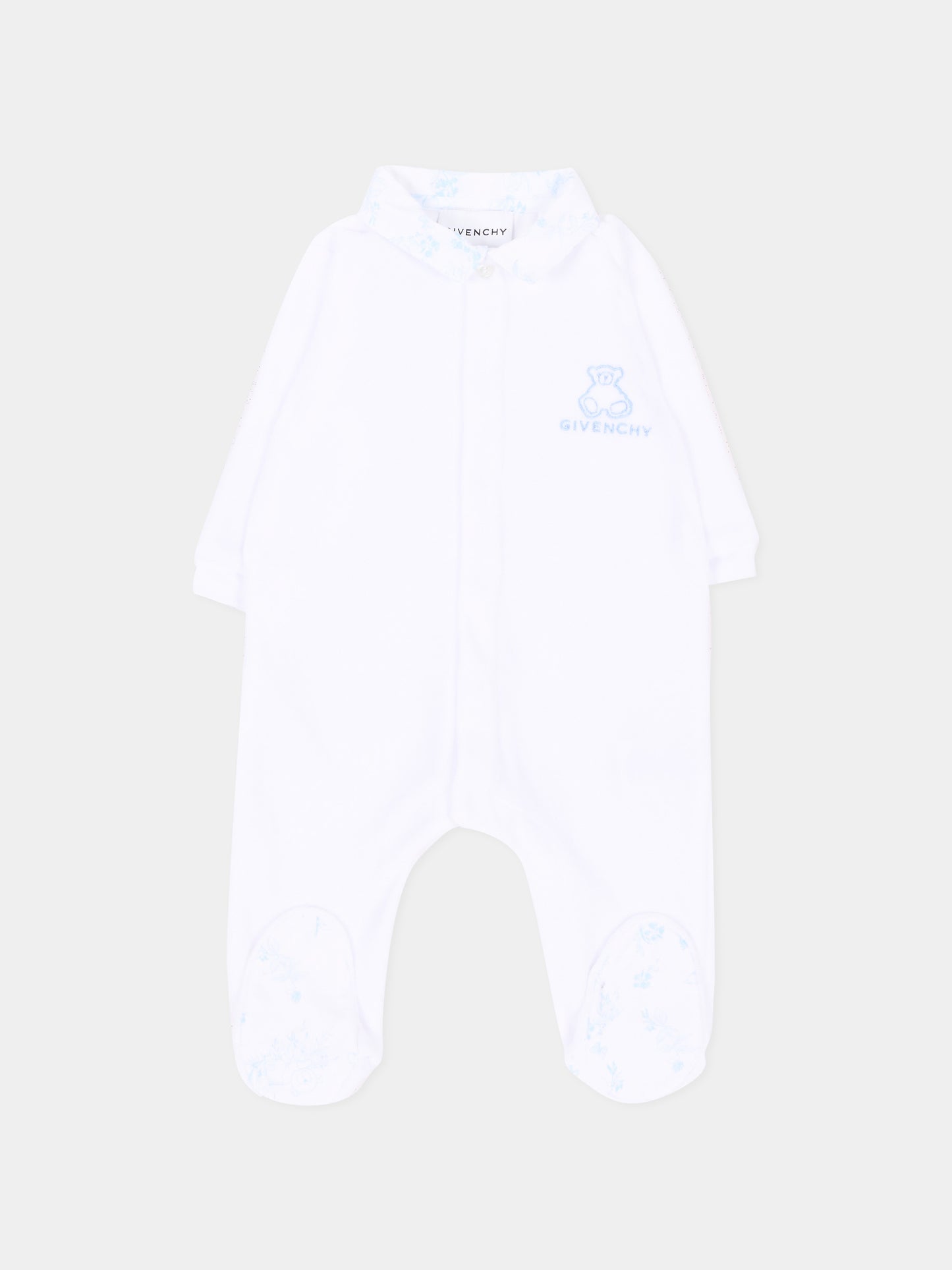Set Tutine bianco per neonato floreale,Givenchy Kids,H31535 10P