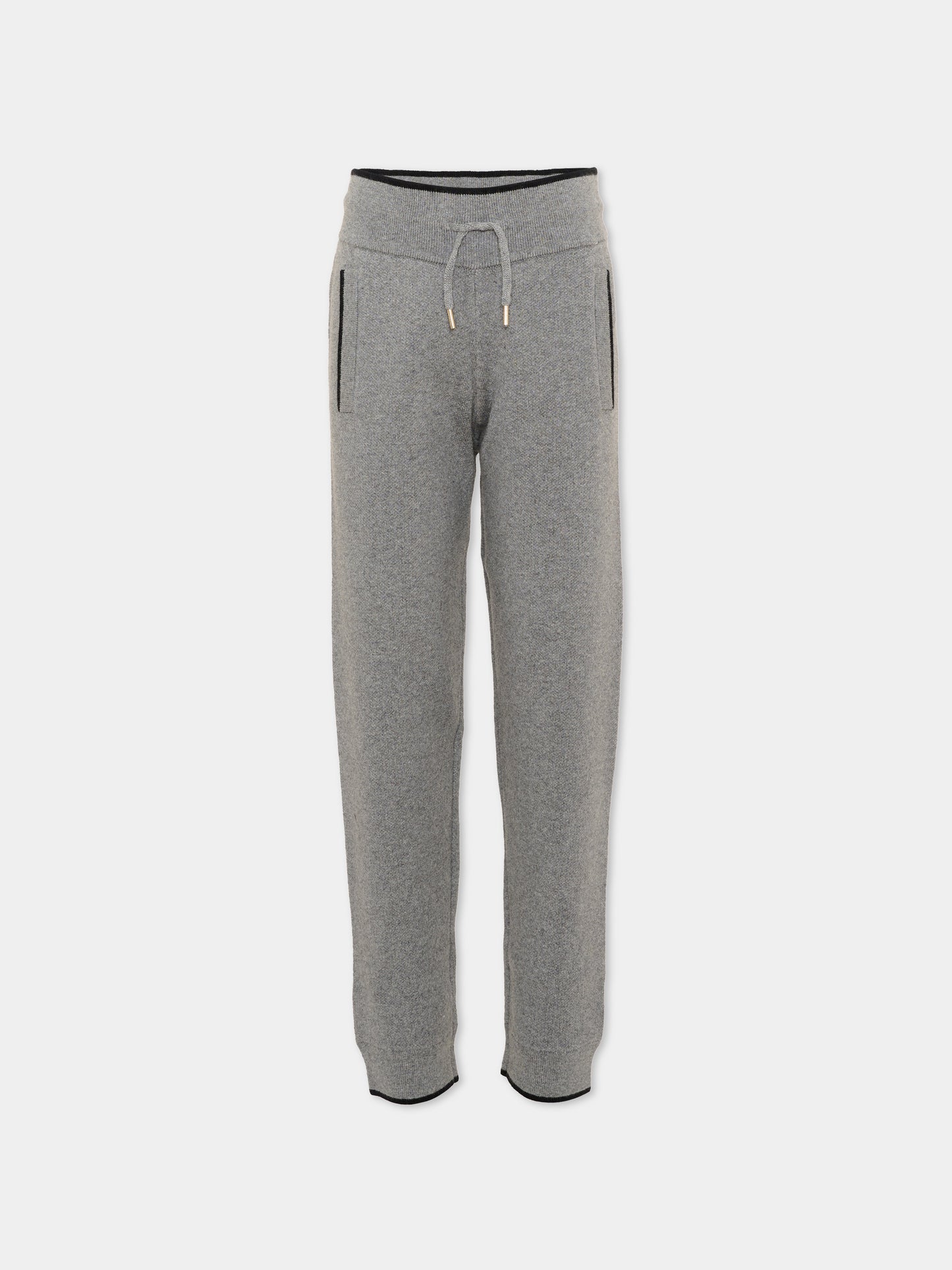 Pantalone grigio con logo per bambina,Chloé Kids,C21266 A46