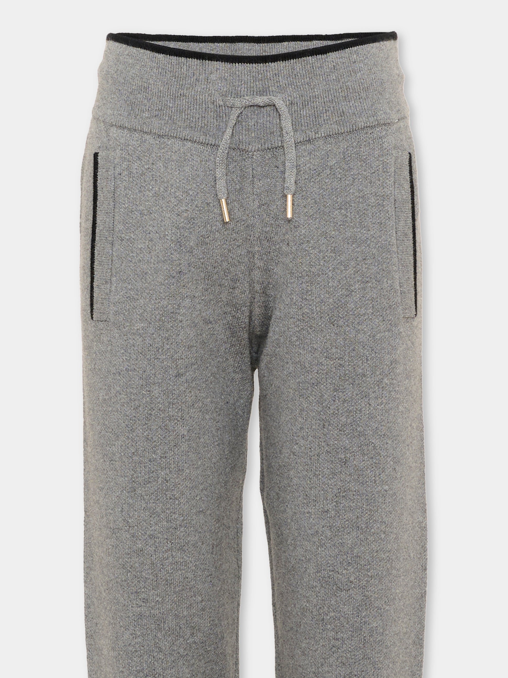 Pantalone grigio con logo per bambina,Chloé Kids,C21266 A46