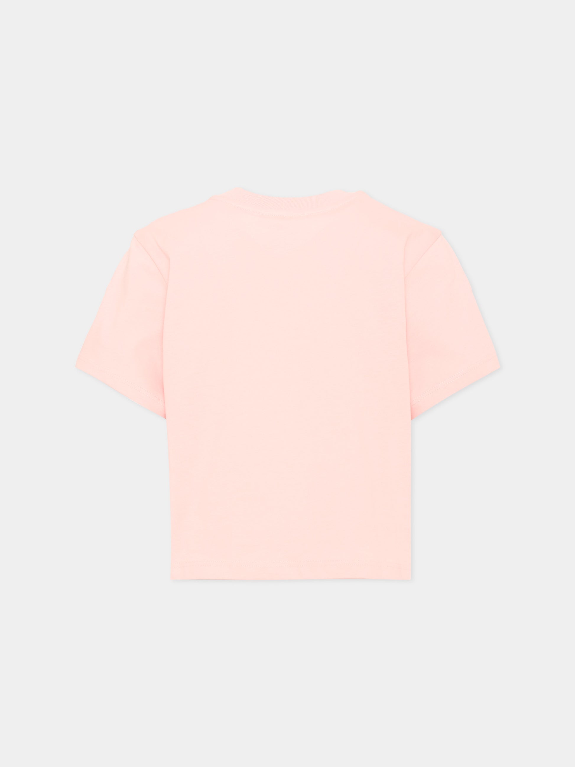 T-shirt rosa per bambina con cuore,Chloé Kids,C21300 461