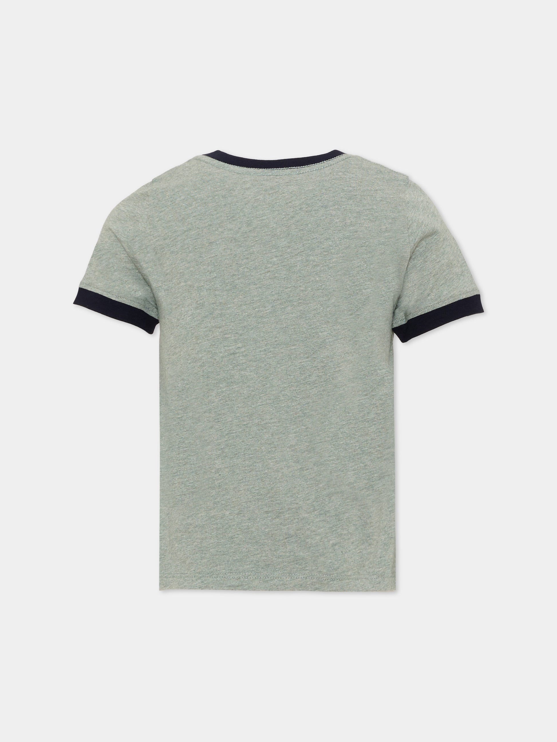 T-Shirt verde per bambina con logo,Chloé Kids,C21302 H02