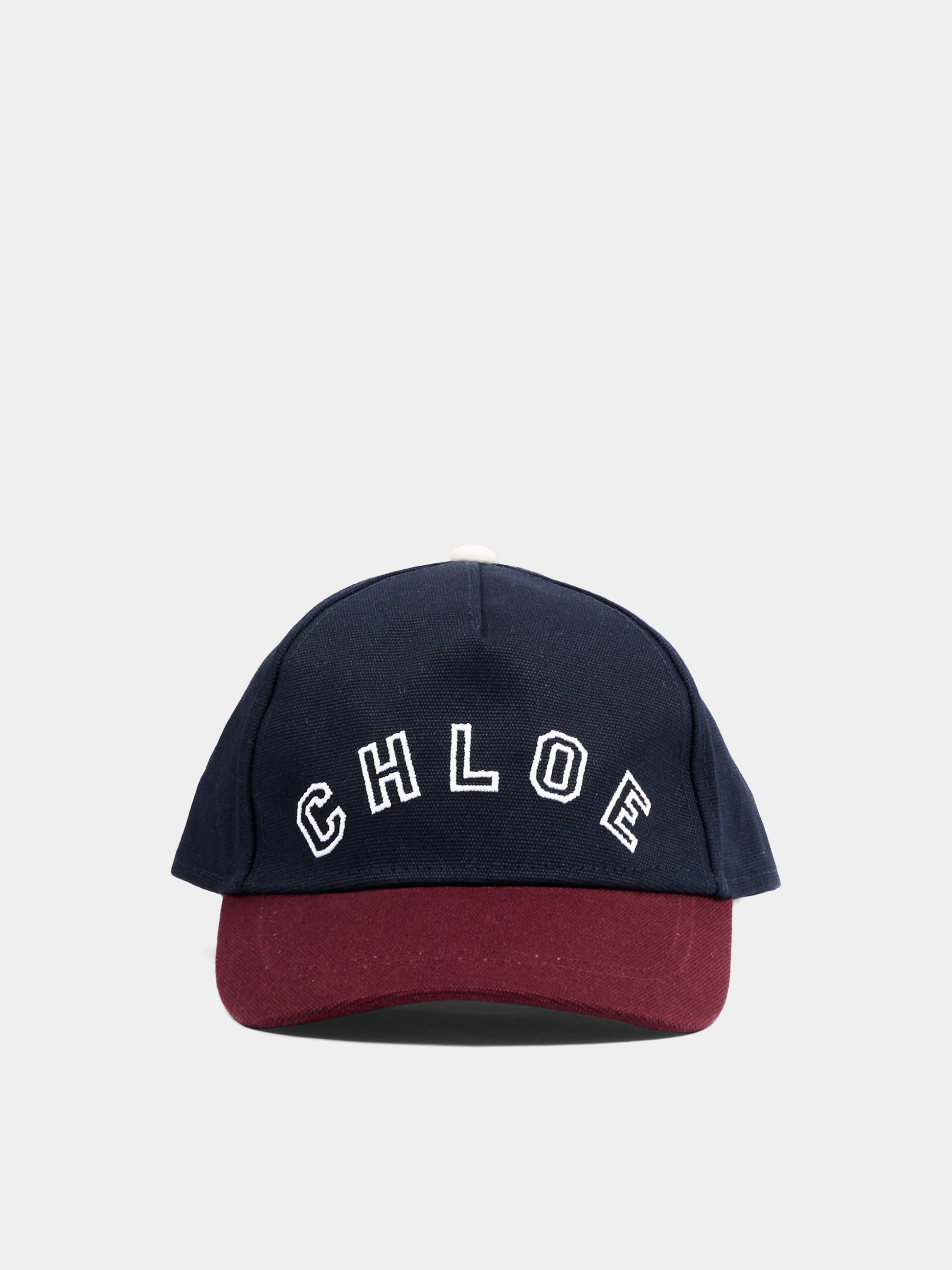 Cappello blu per bambina con logo,Chloé Kids,C21310 859