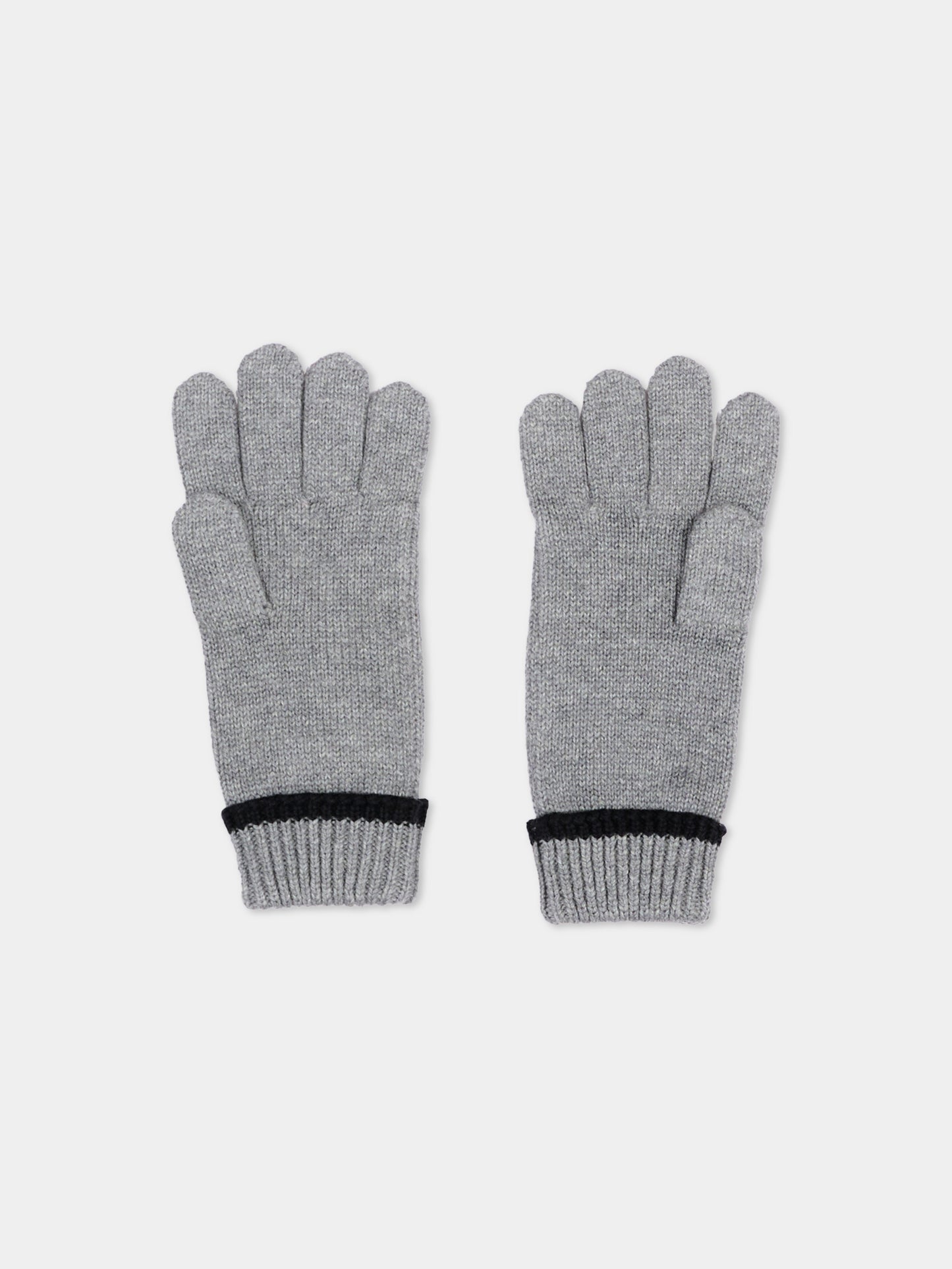 Guanto grigio per bambina con cuore,Chloé Kids,C21315 A46