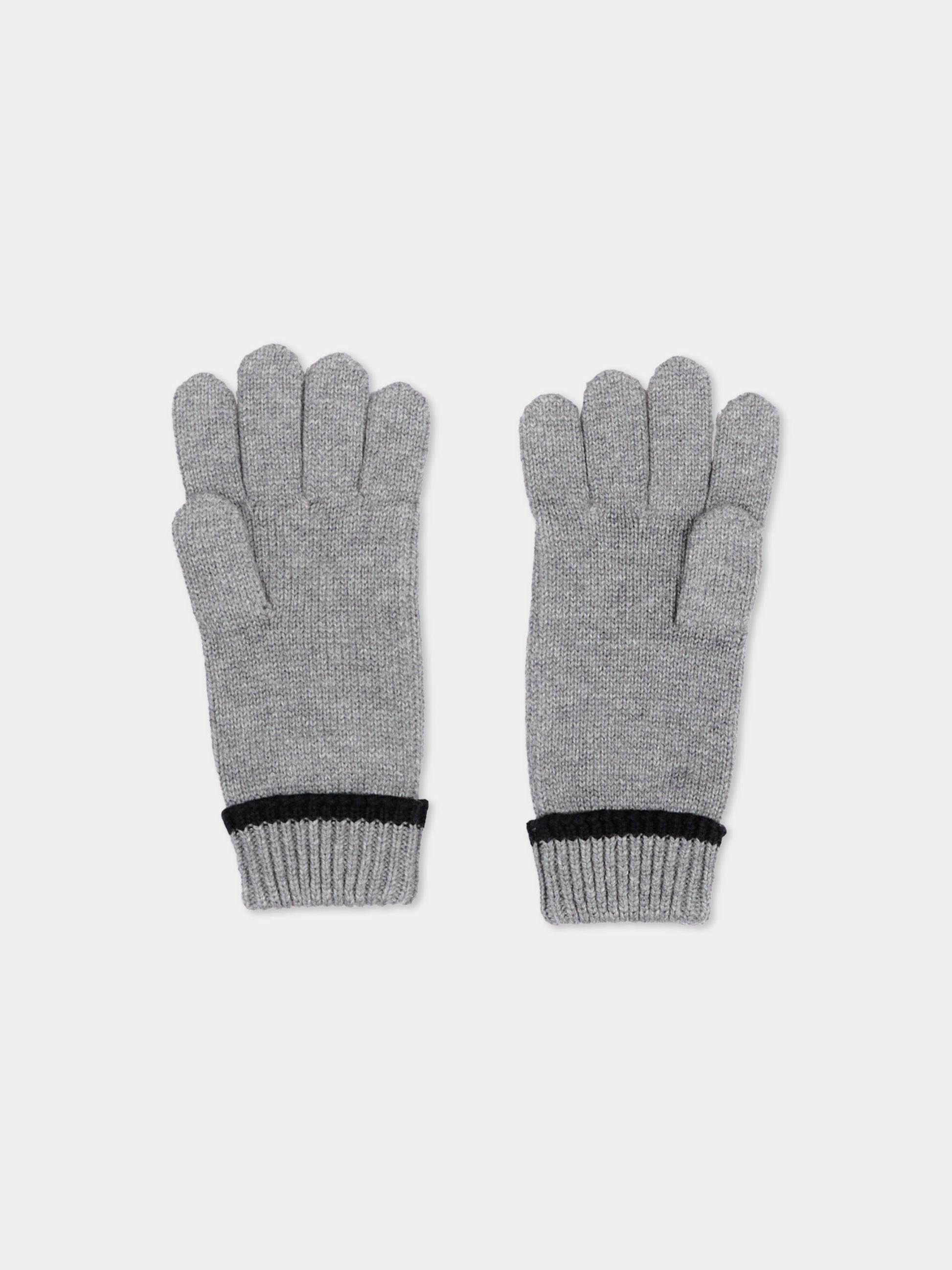 Guanto grigio per bambina con cuore,Chloé Kids,C21315 A46