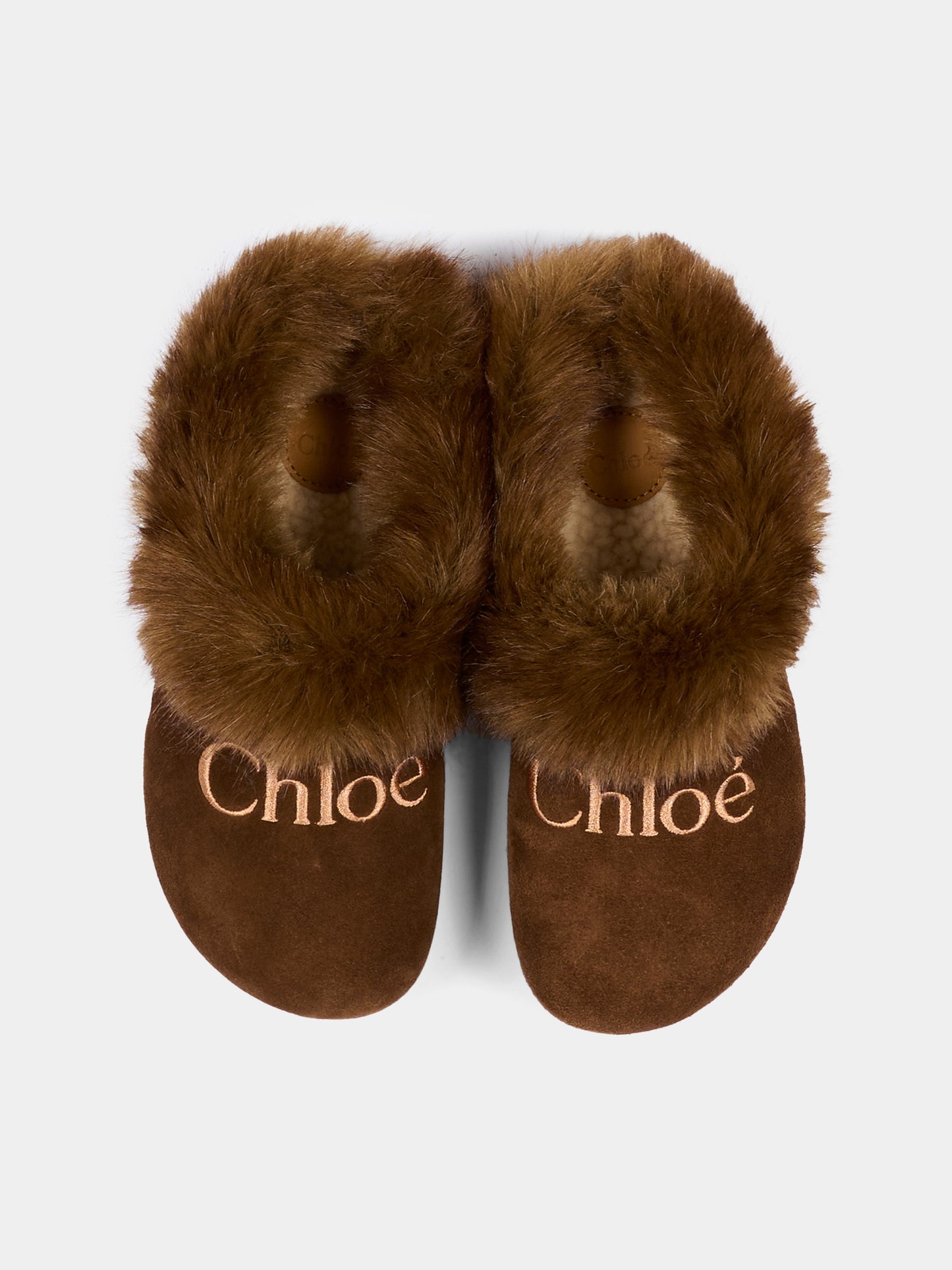 Sabot marroni per bambina con logo,Chloé Kids,C21333 31F