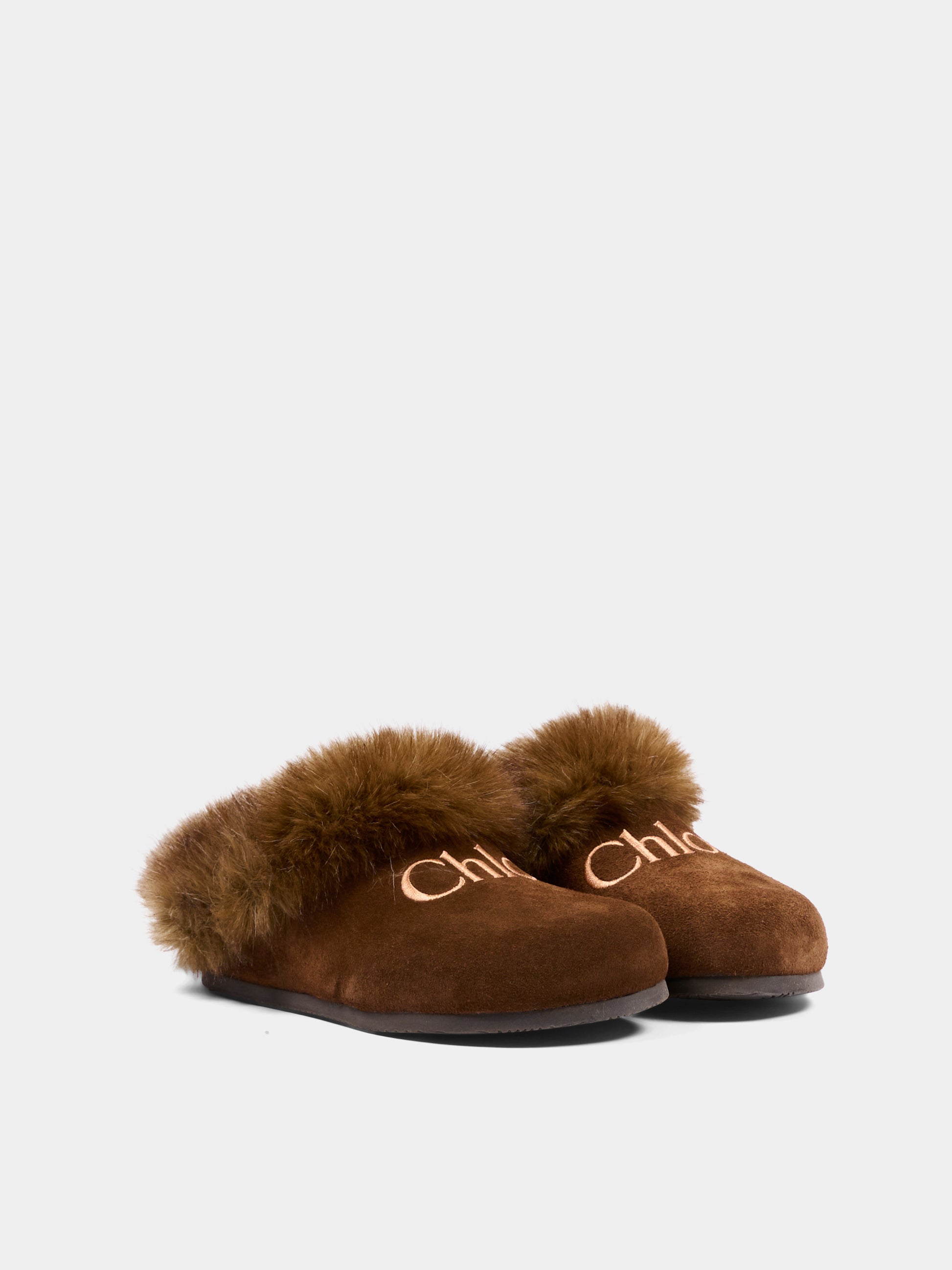 Sabot marroni per bambina con logo,Chloé Kids,C21333 31F