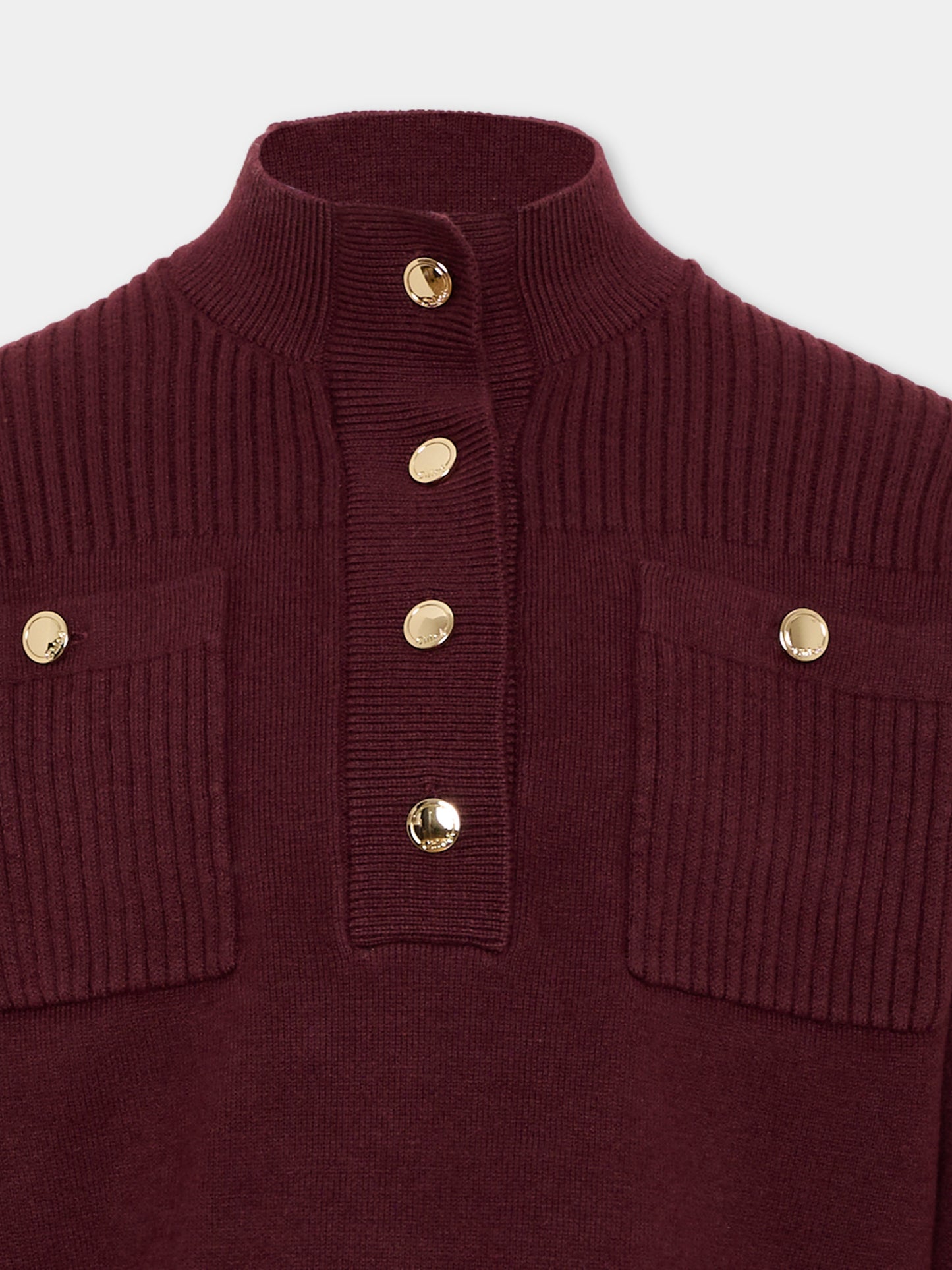 Maglione bordeaux per bambina,Chloé Kids,C21399 94E