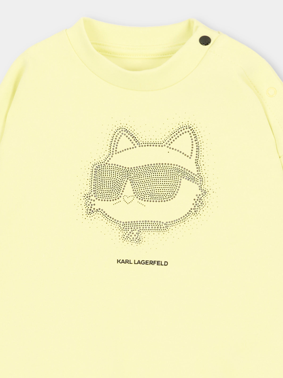 Completo sportivo lungo giallo per neonata con logo,Karl Lagerfeld Kids,Z31295 532