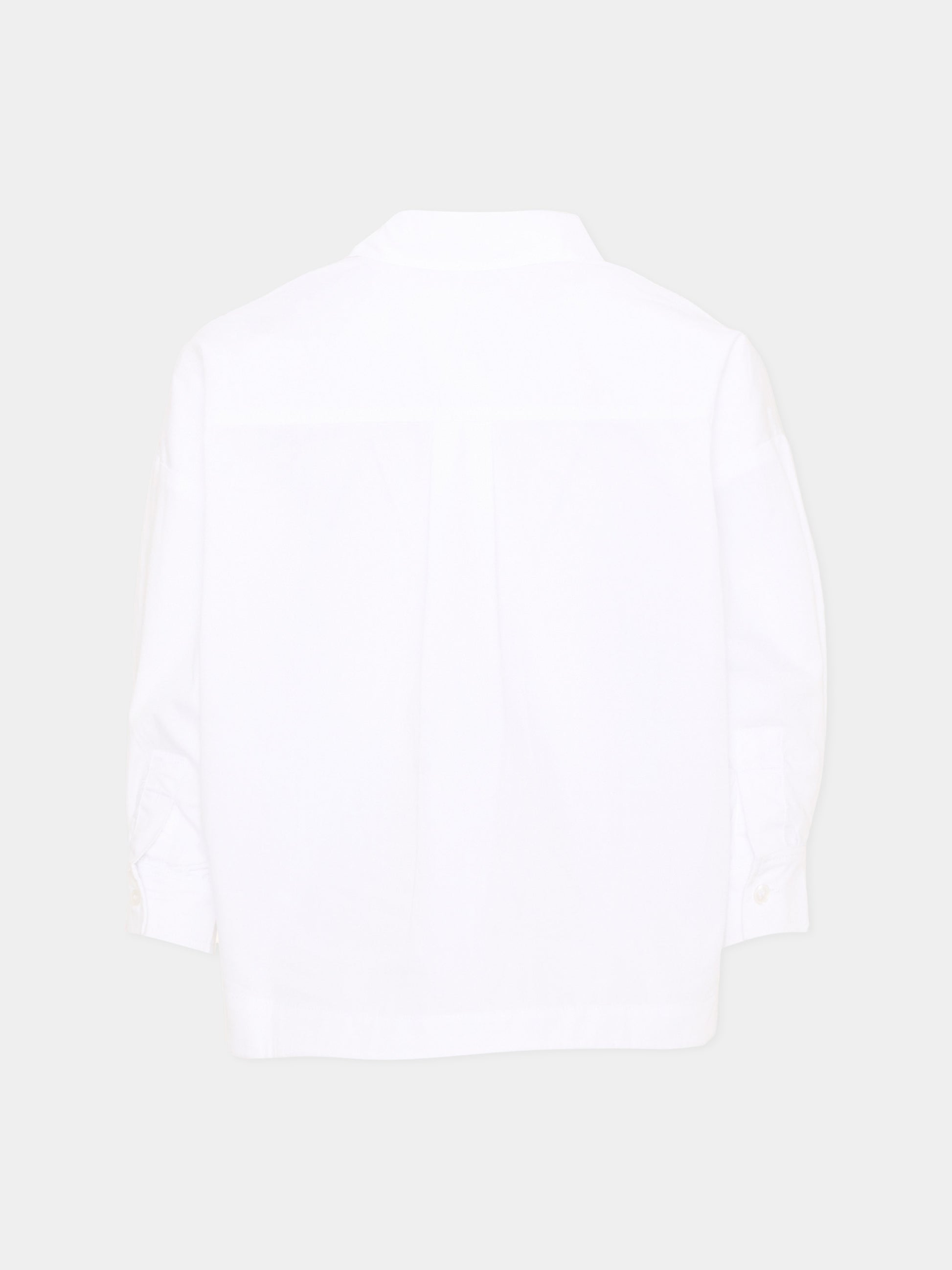 Camicia a manica lunga bianca logo,Karl Lagerfeld Kids,Z31316 10P