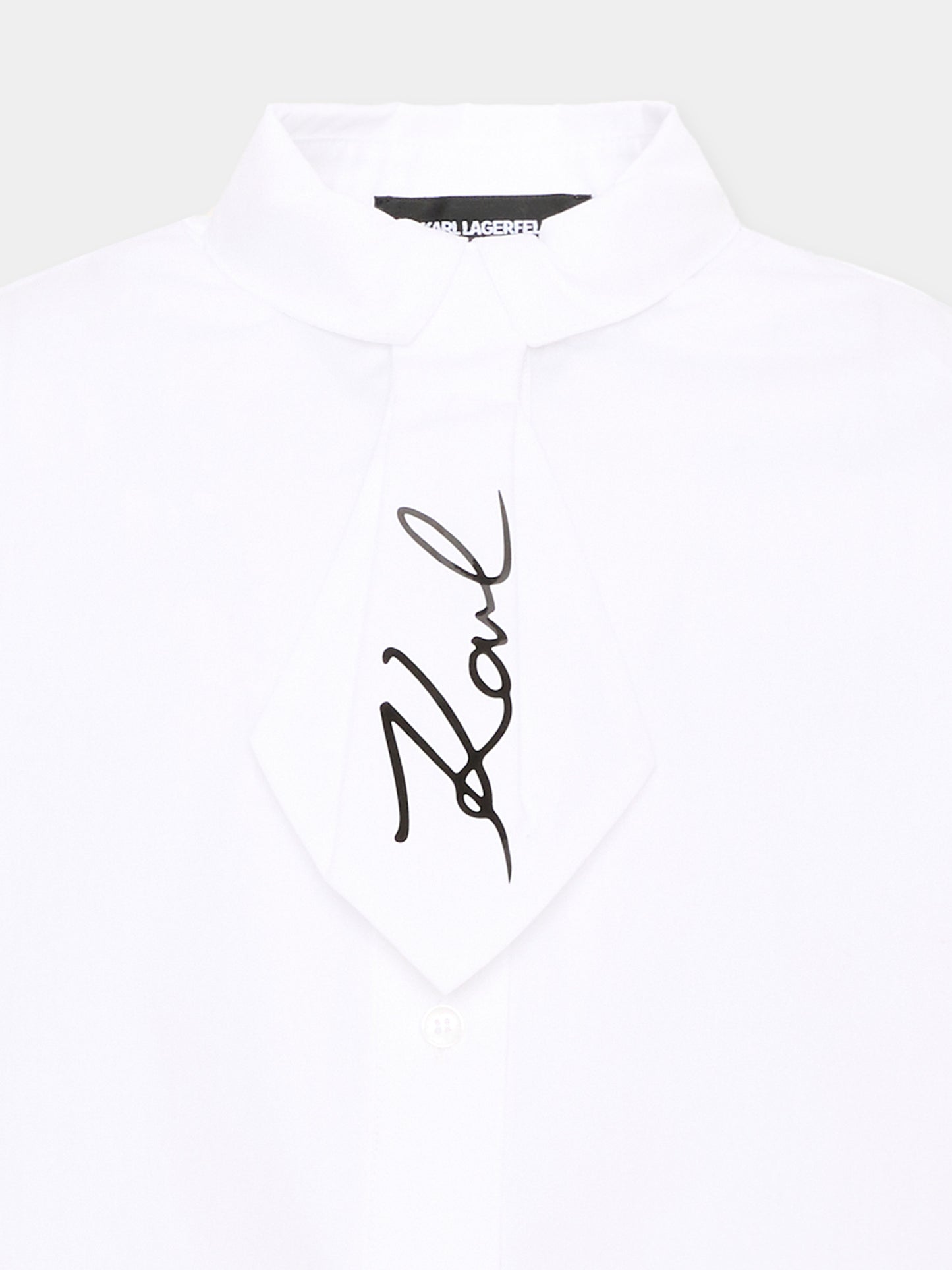 Camicia a manica lunga bianca logo,Karl Lagerfeld Kids,Z31316 10P